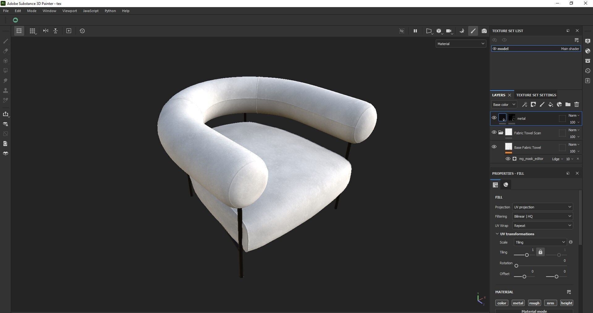 Modern Accent Chair 3d Model Low-poly 3D model_23