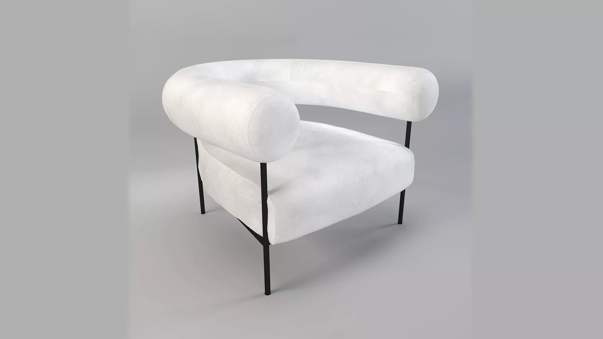 Modern Accent Chair 3d Model Low-poly 3D model_0