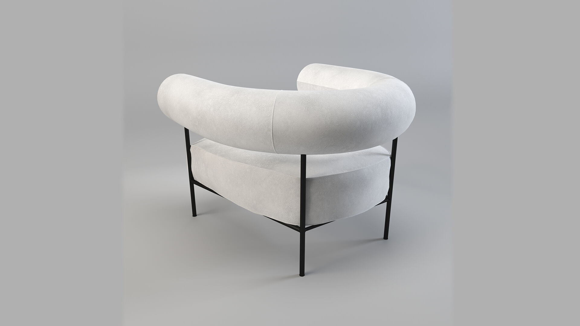 Modern Accent Chair 3d Model Low-poly 3D model_3