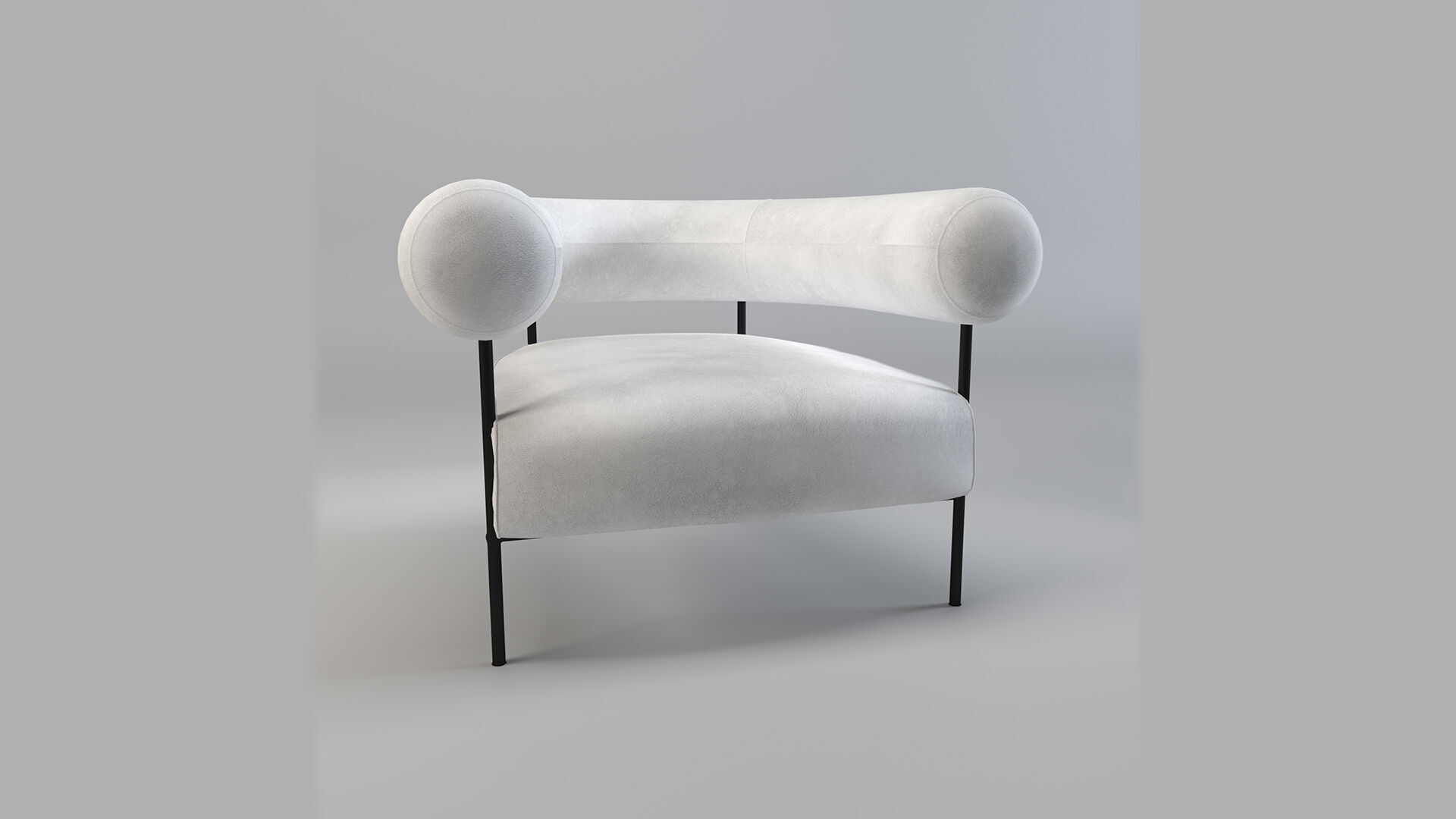 Modern Accent Chair 3d Model Low-poly 3D model_7