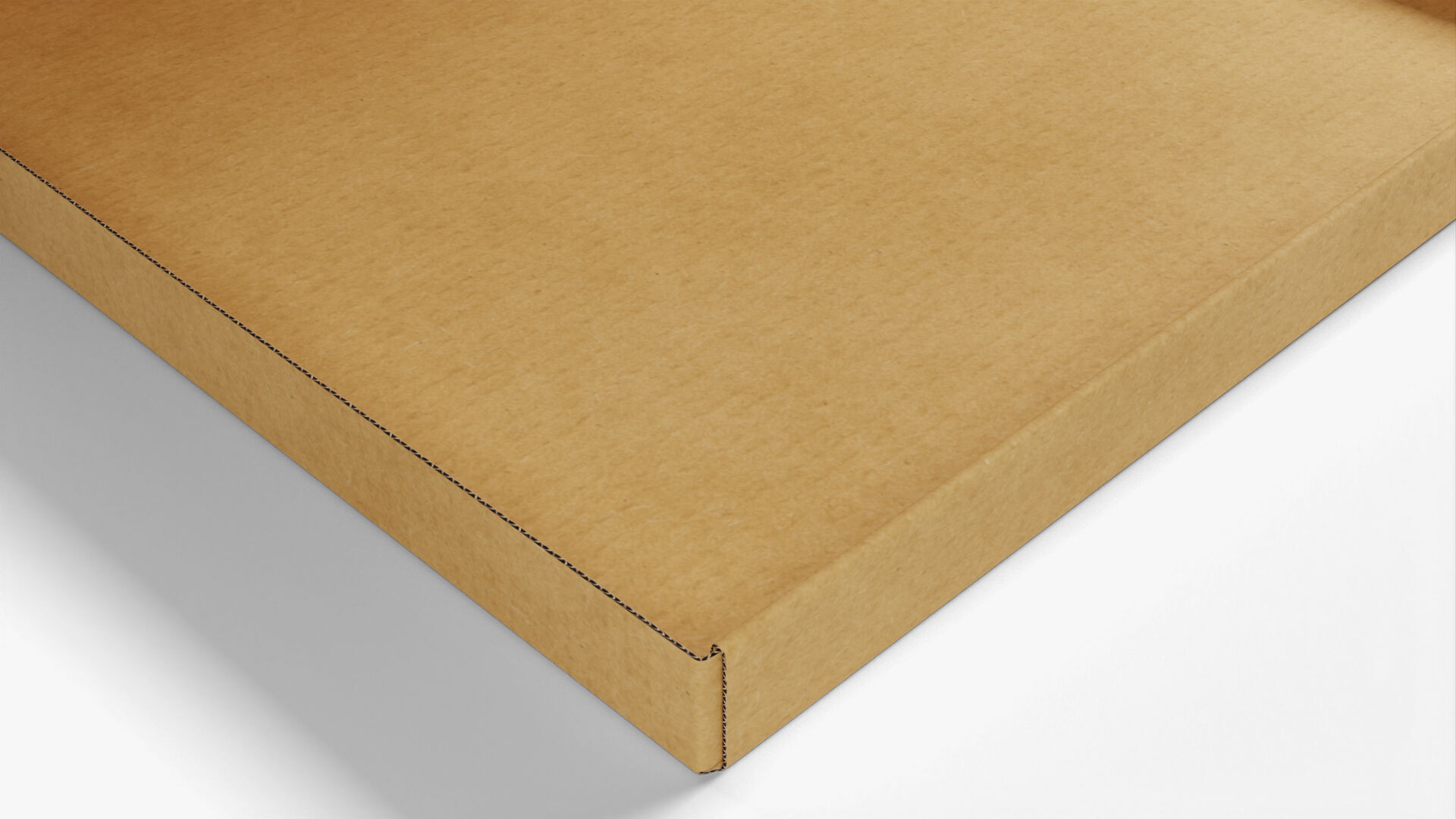 8 inch Kraft Paper Open Pizza Box 3D model_7