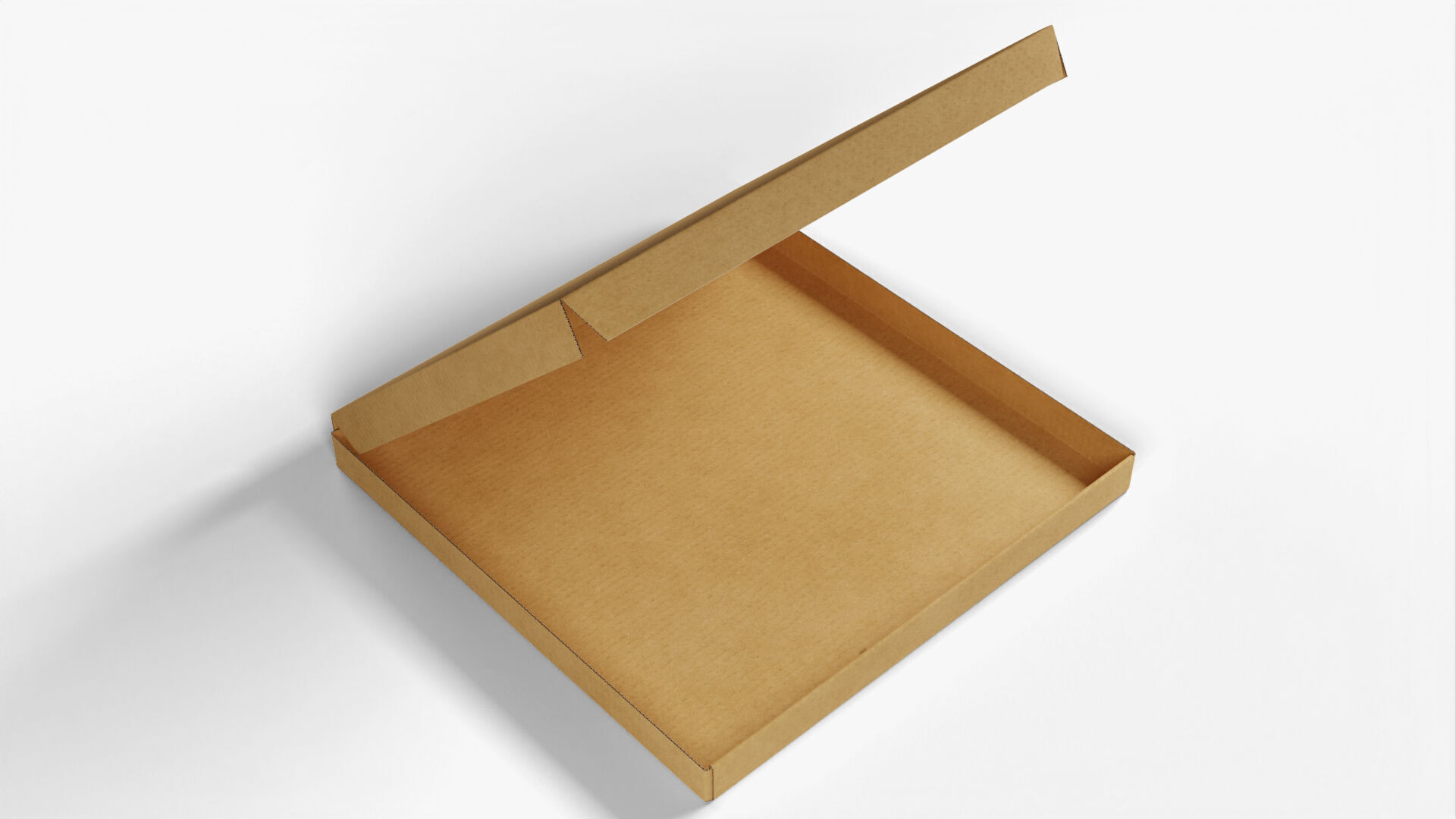 8 inch Kraft Paper Open Pizza Box 3D model_5