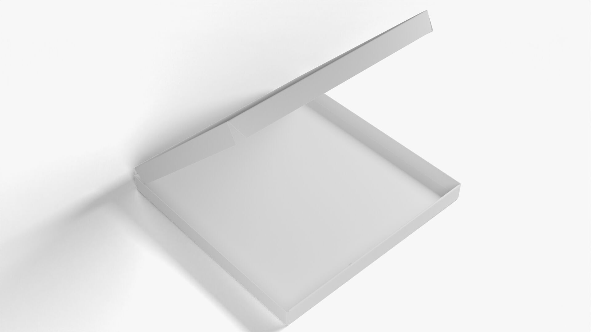 8 inch Kraft Paper Open Pizza Box 3D model_12