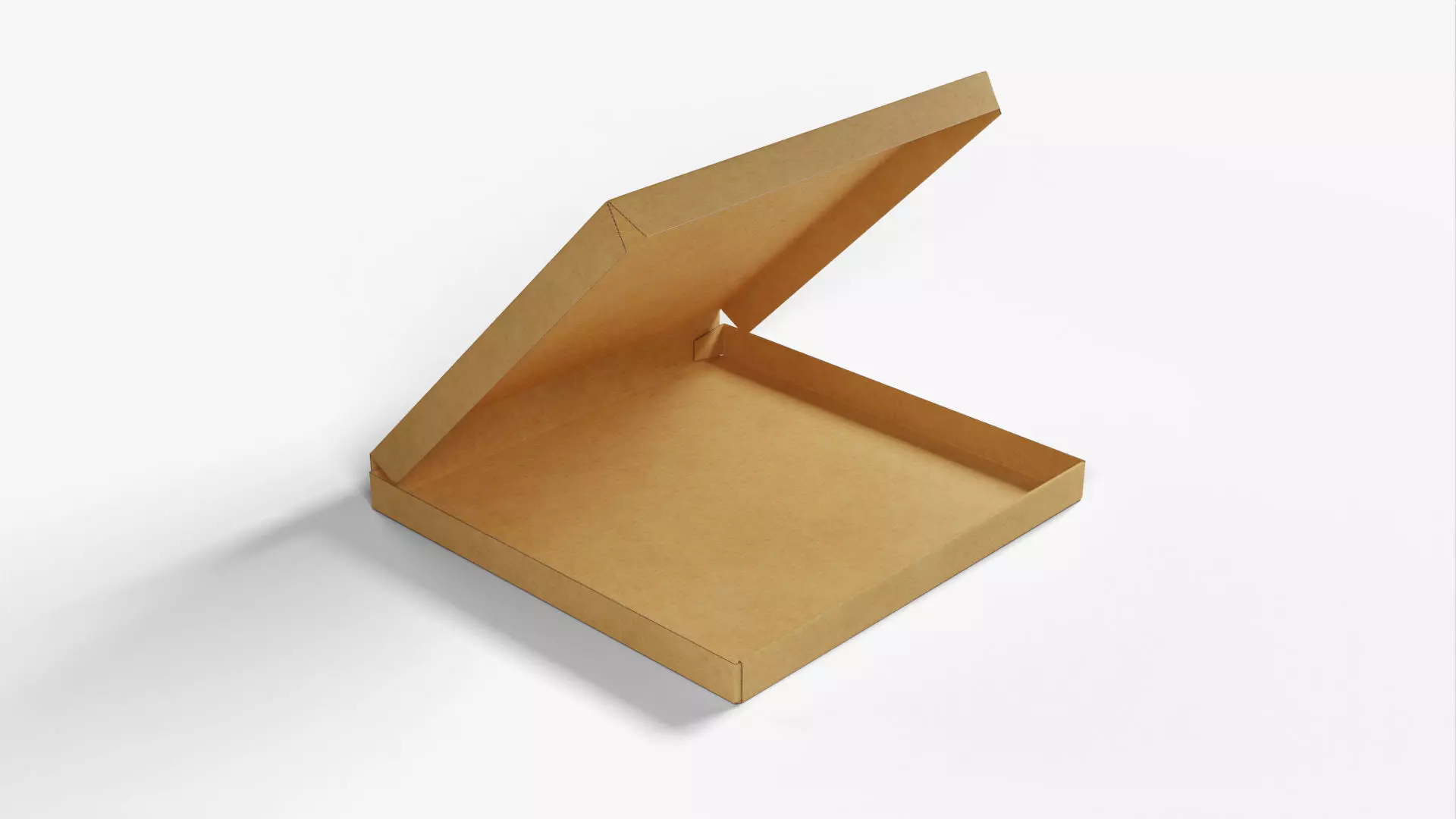 8 inch Kraft Paper Open Pizza Box 3D model_0
