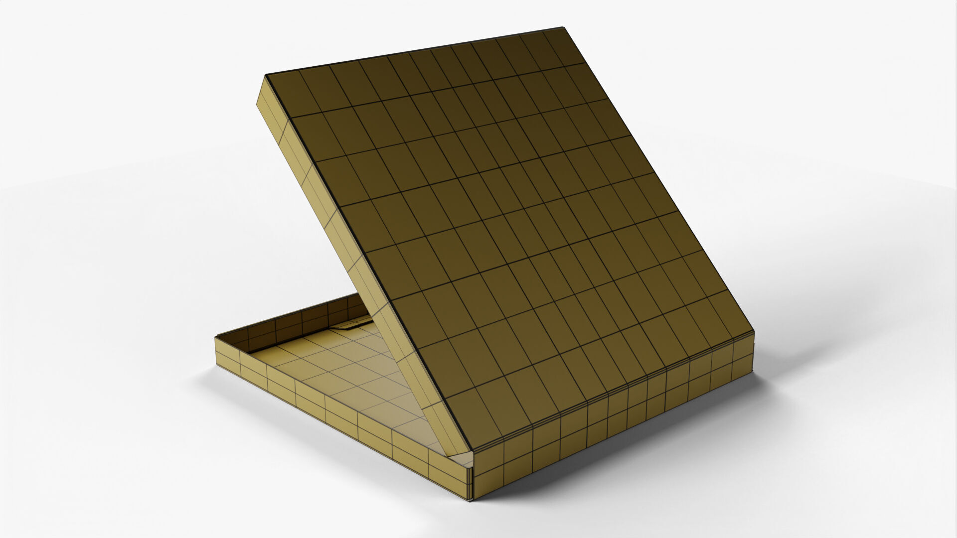 8 inch Kraft Paper Open Pizza Box 3D model_18