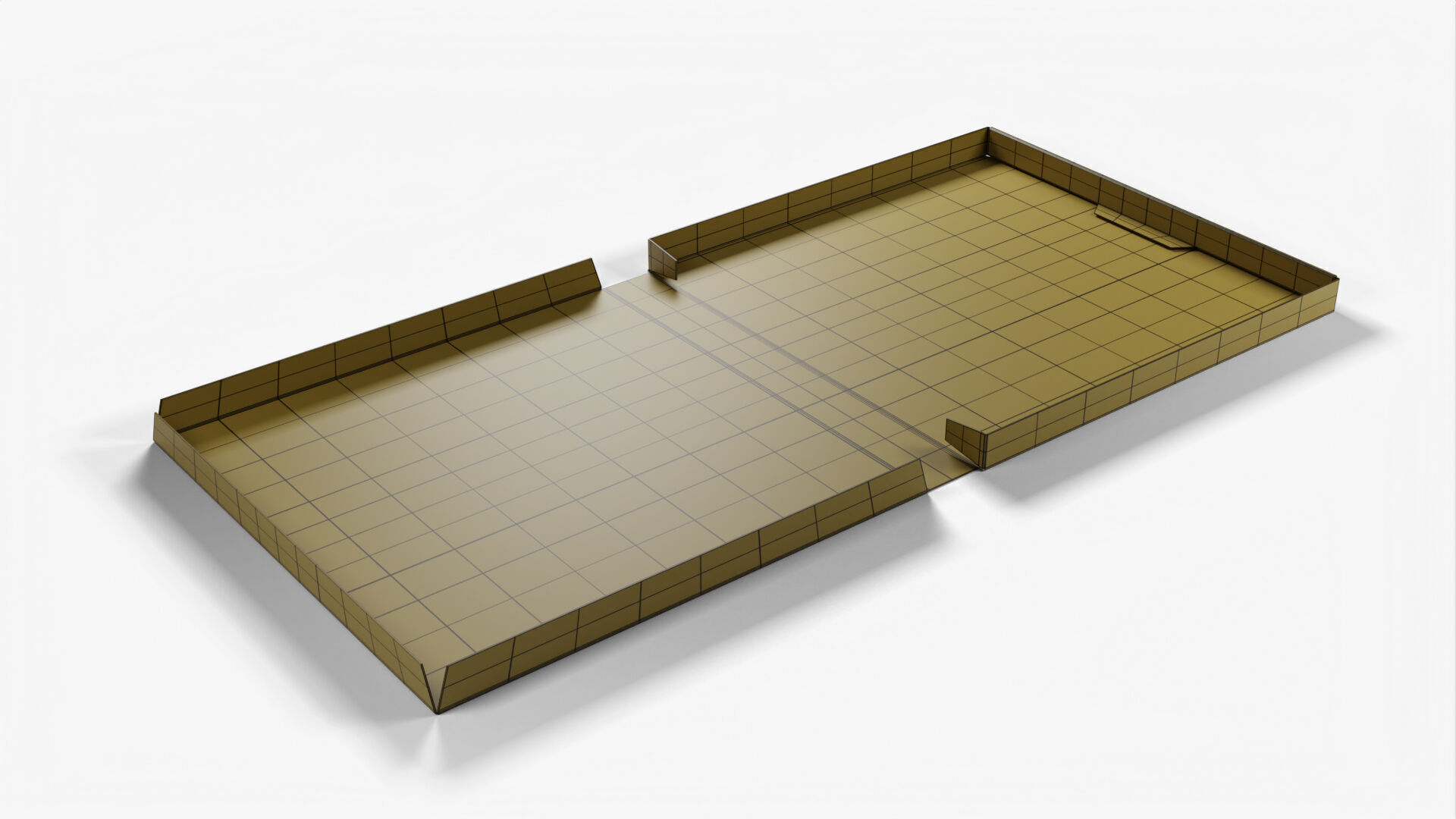 8 inch Kraft Paper Full Open Pizza Box 3D model_16