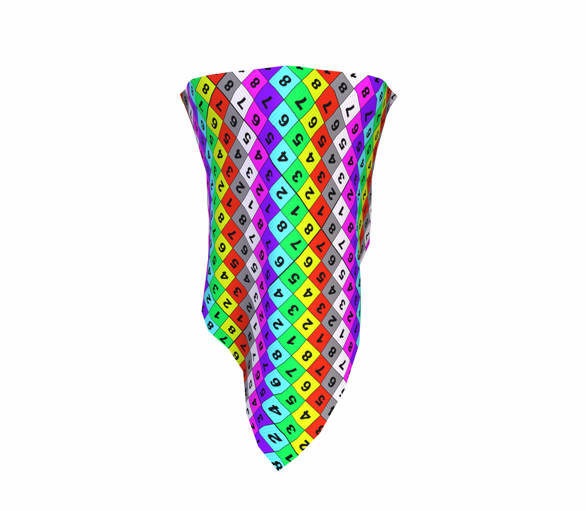 Red bandana game ready Low-poly 3D model_17