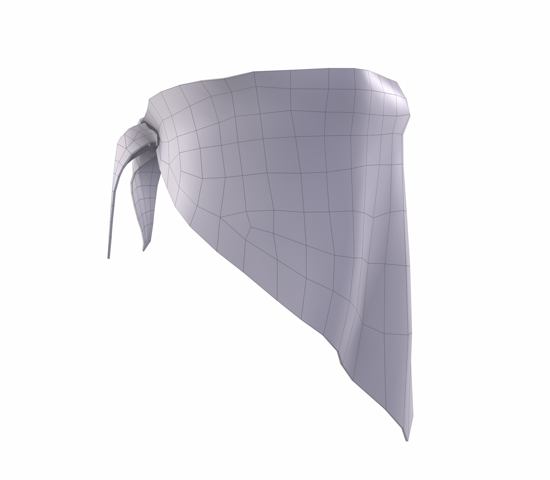 Red bandana game ready Low-poly 3D model_13