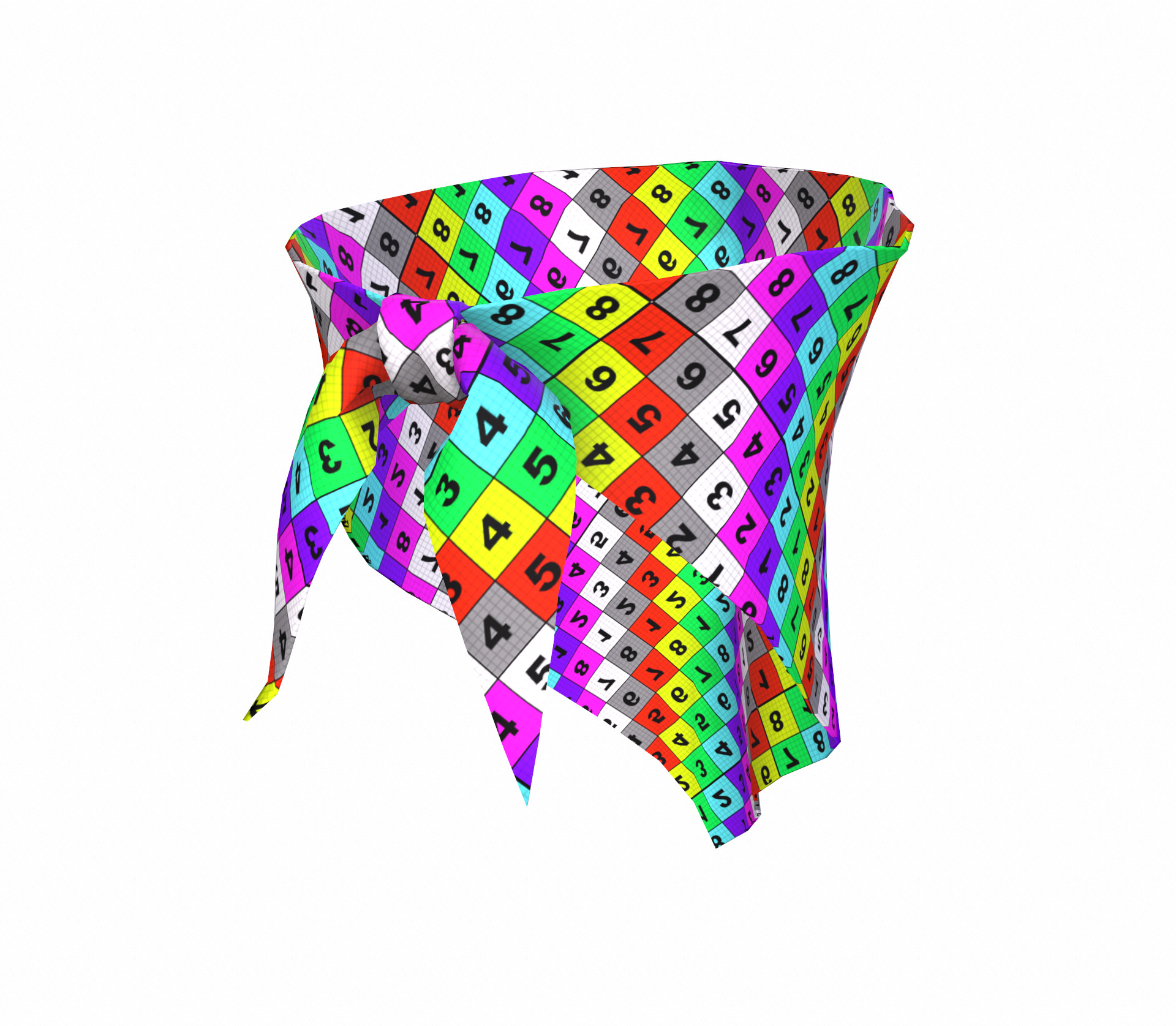 Red bandana game ready Low-poly 3D model_20