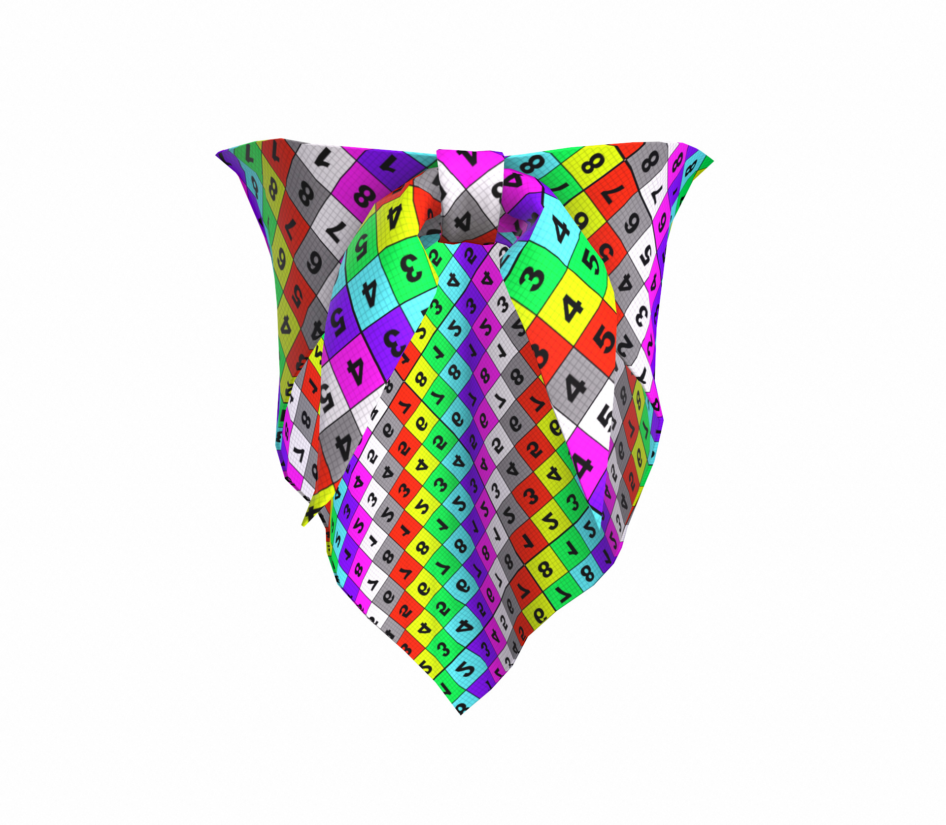 Red bandana game ready Low-poly 3D model_19