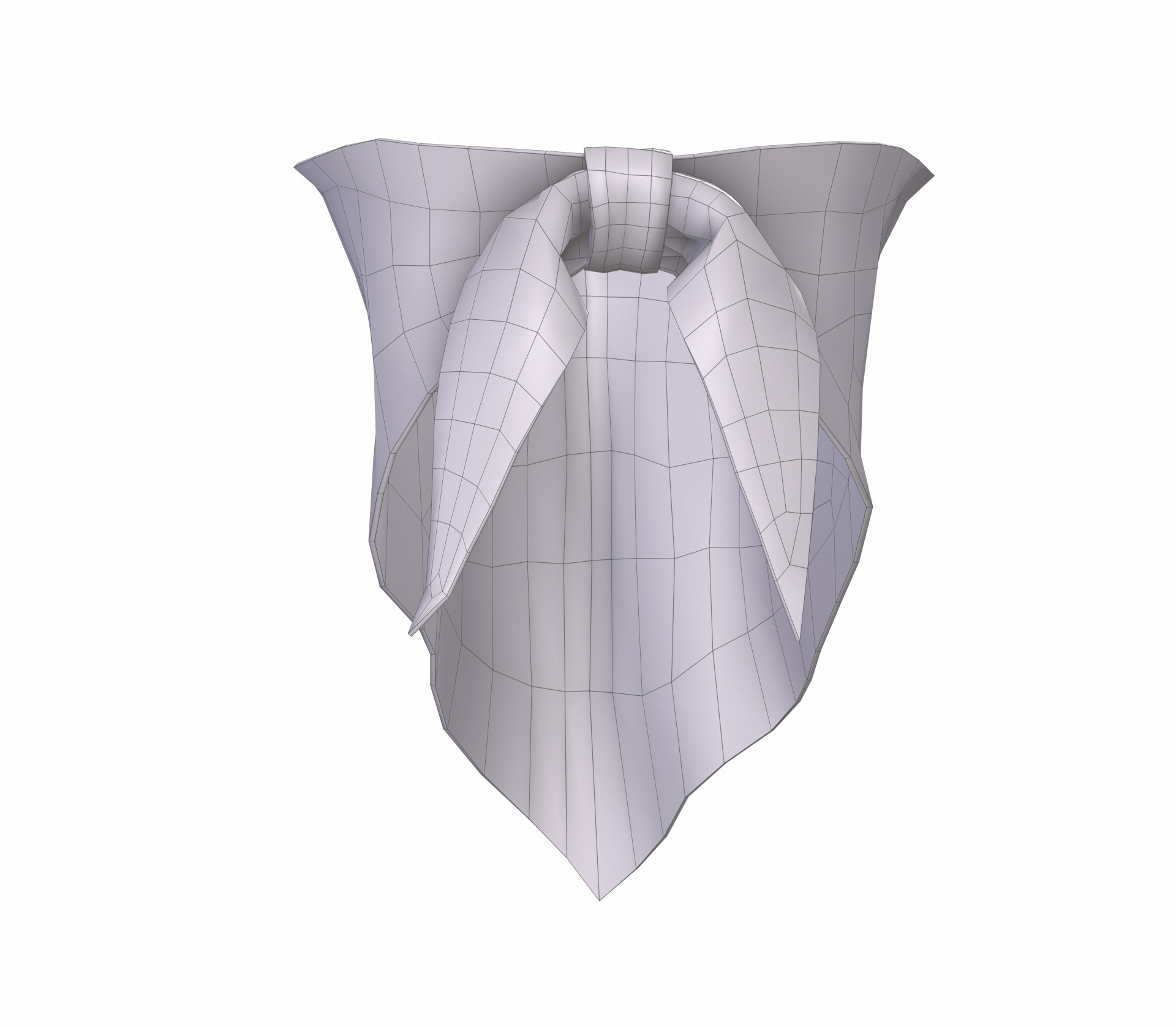 Red bandana game ready Low-poly 3D model_14