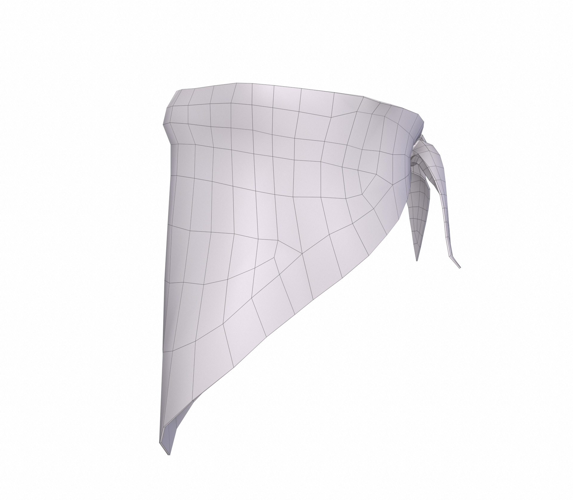 Red bandana game ready Low-poly 3D model_15