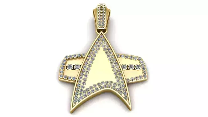 STAR TREK DIAMOND PENDANT 3D PRINTABLE MODEL