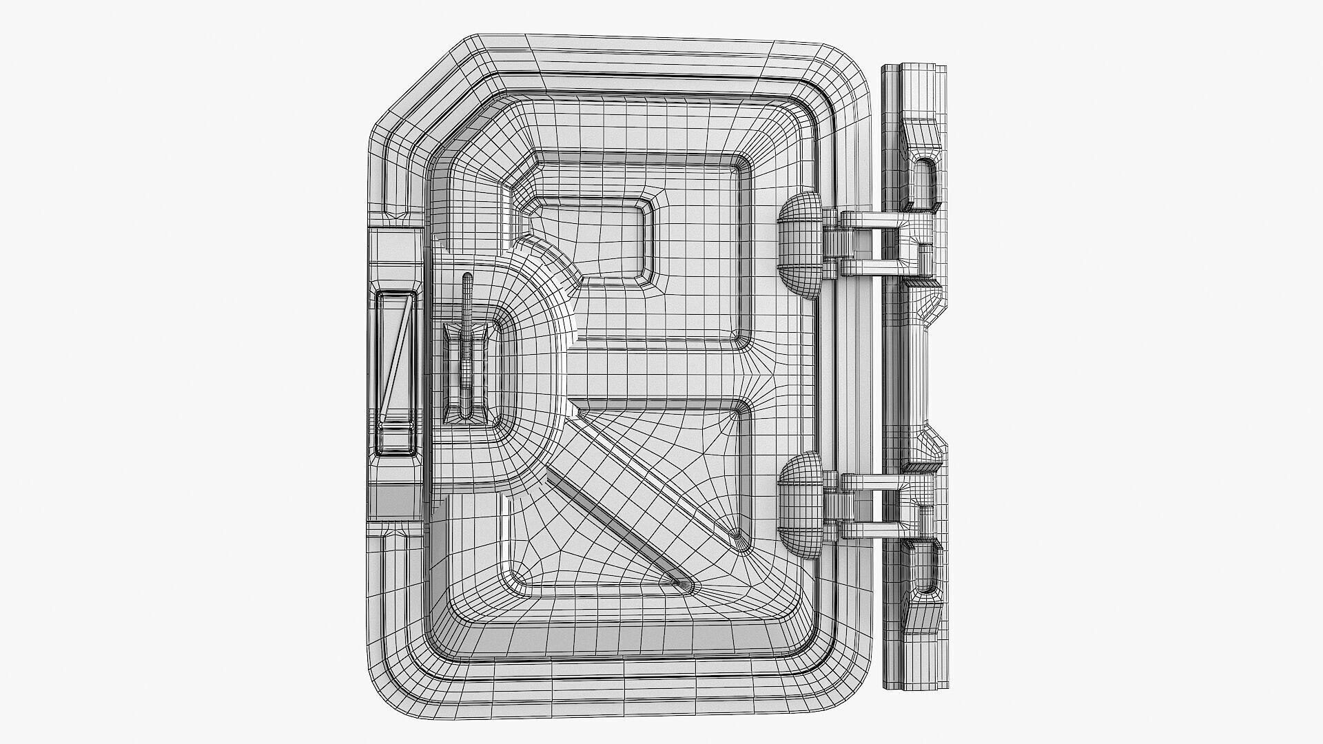 SciFi Bunker Door v3 Low-poly 3D model_19
