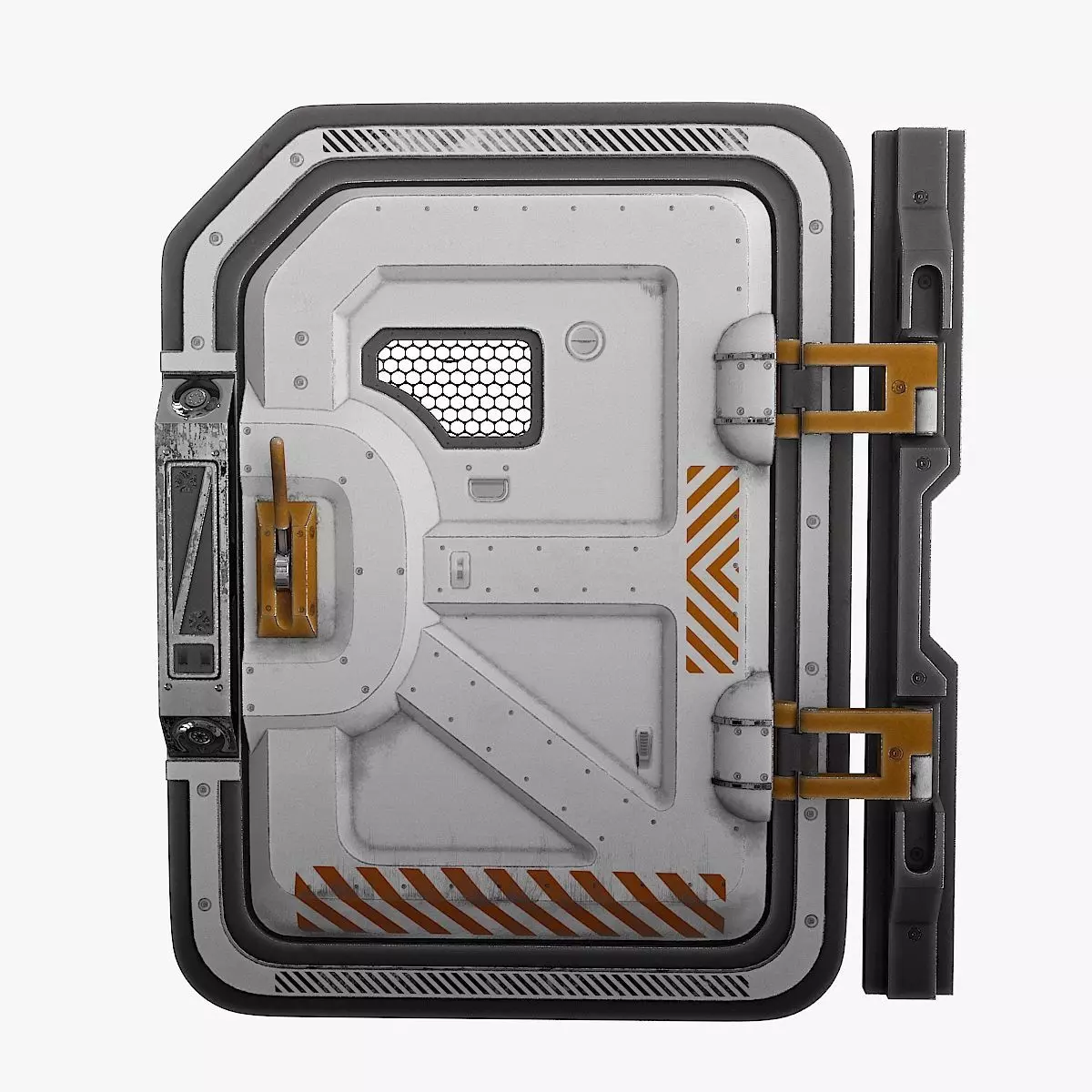 SciFi Bunker Door v3 Low-poly 3D model_0