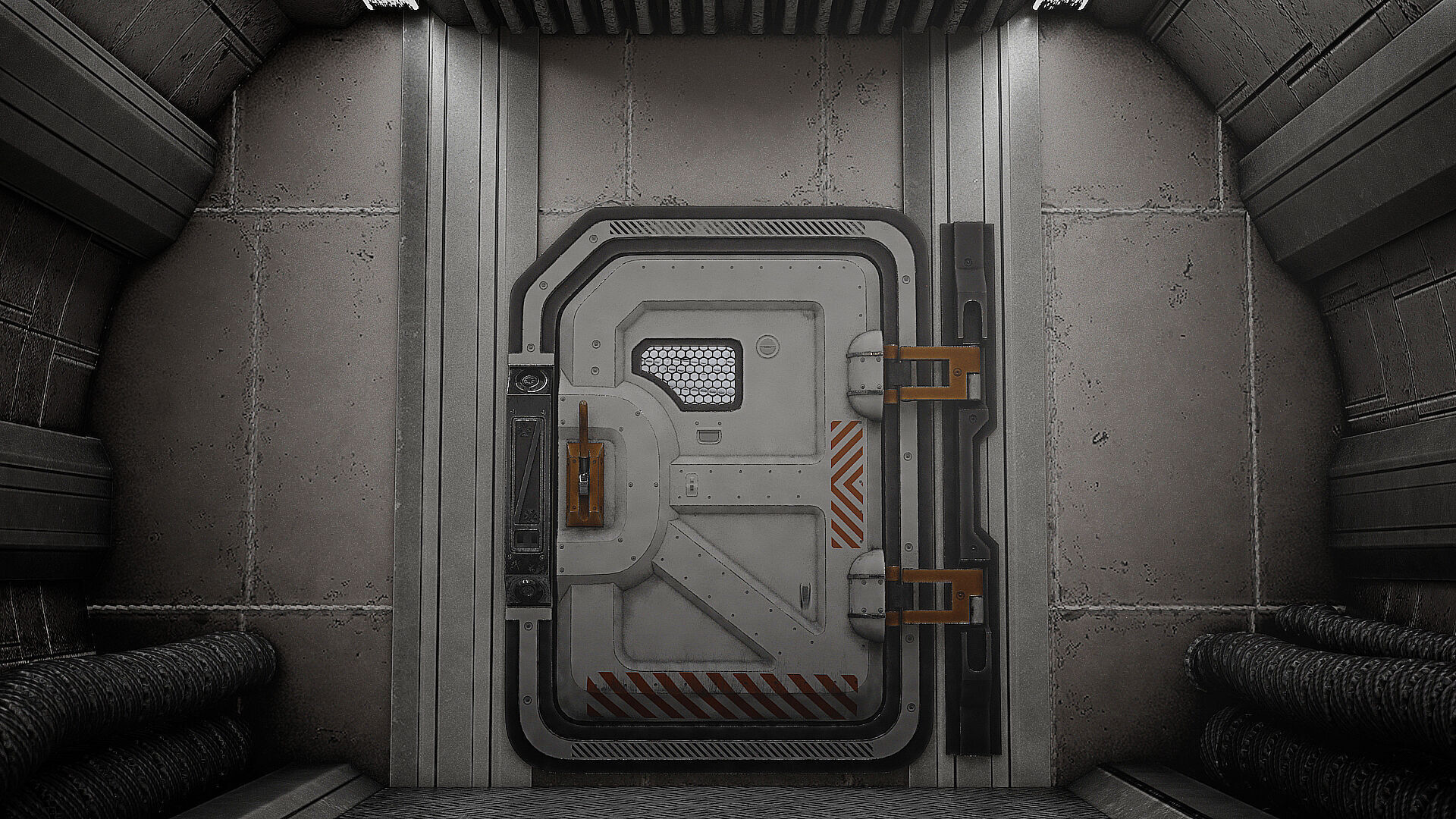 SciFi Bunker Door v3 Low-poly 3D model_2