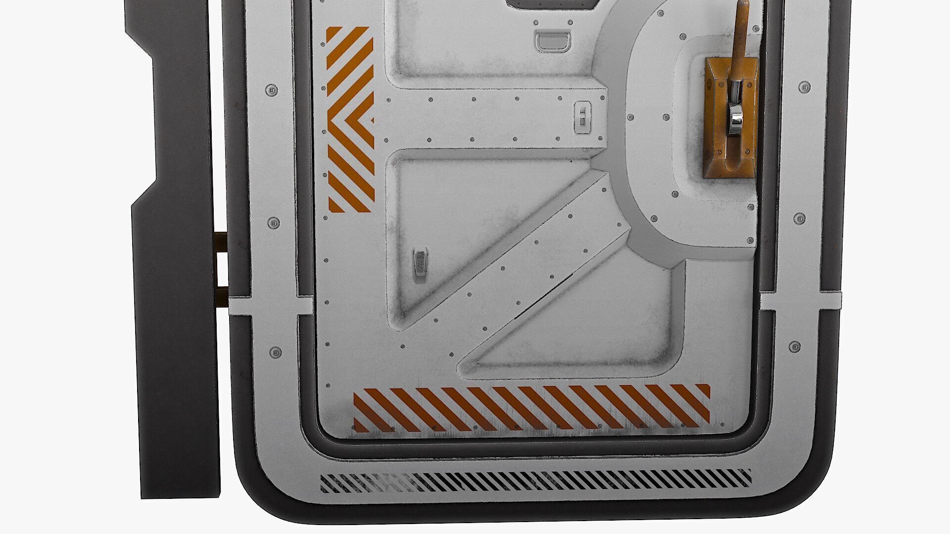 SciFi Bunker Door v3 Low-poly 3D model_6