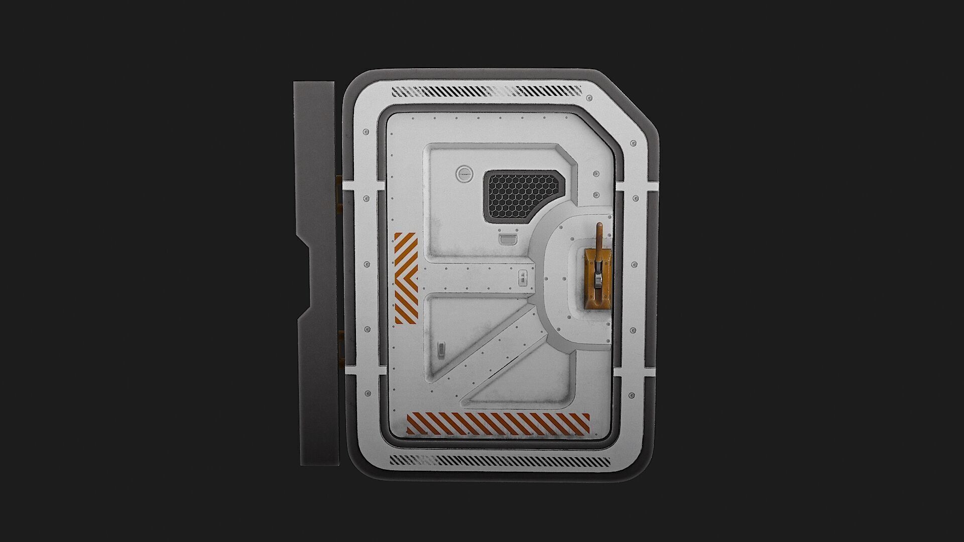 SciFi Bunker Door v3 Low-poly 3D model_16