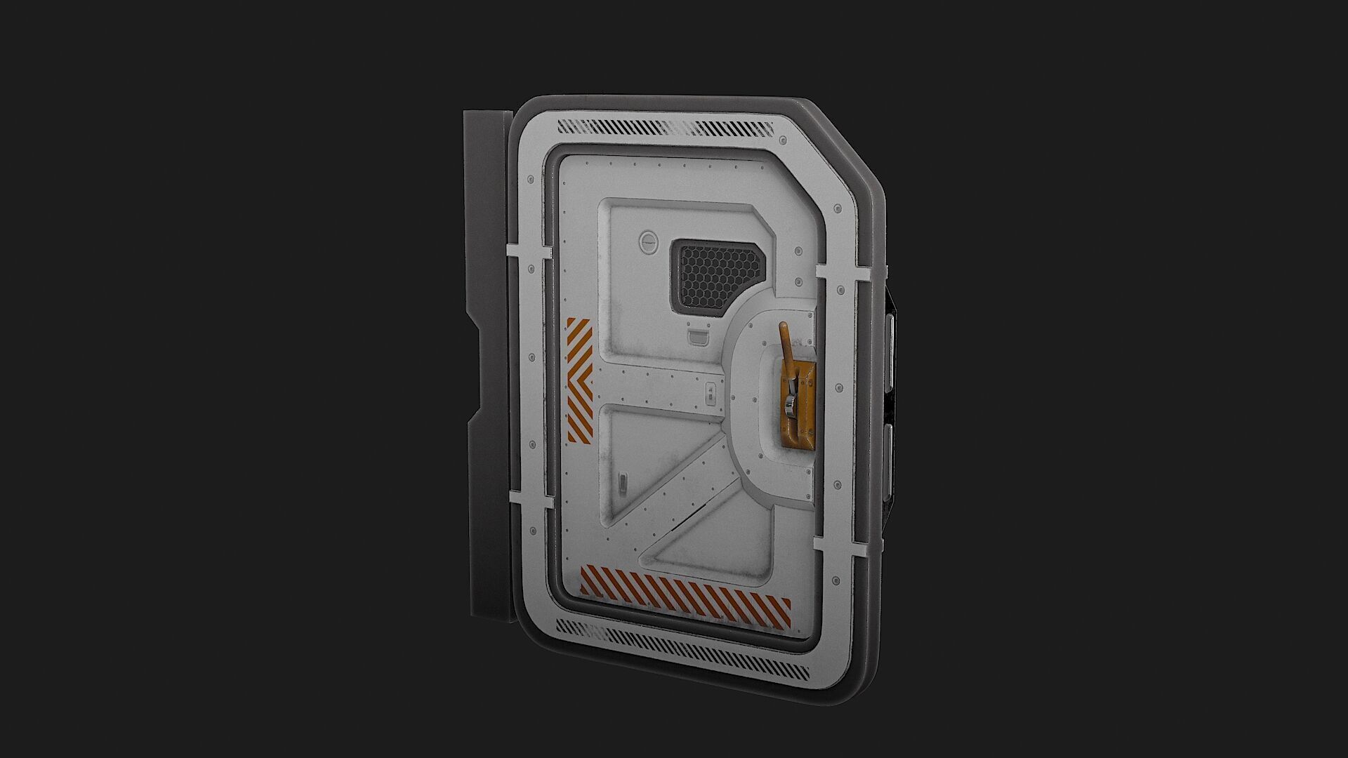 SciFi Bunker Door v3 Low-poly 3D model_15