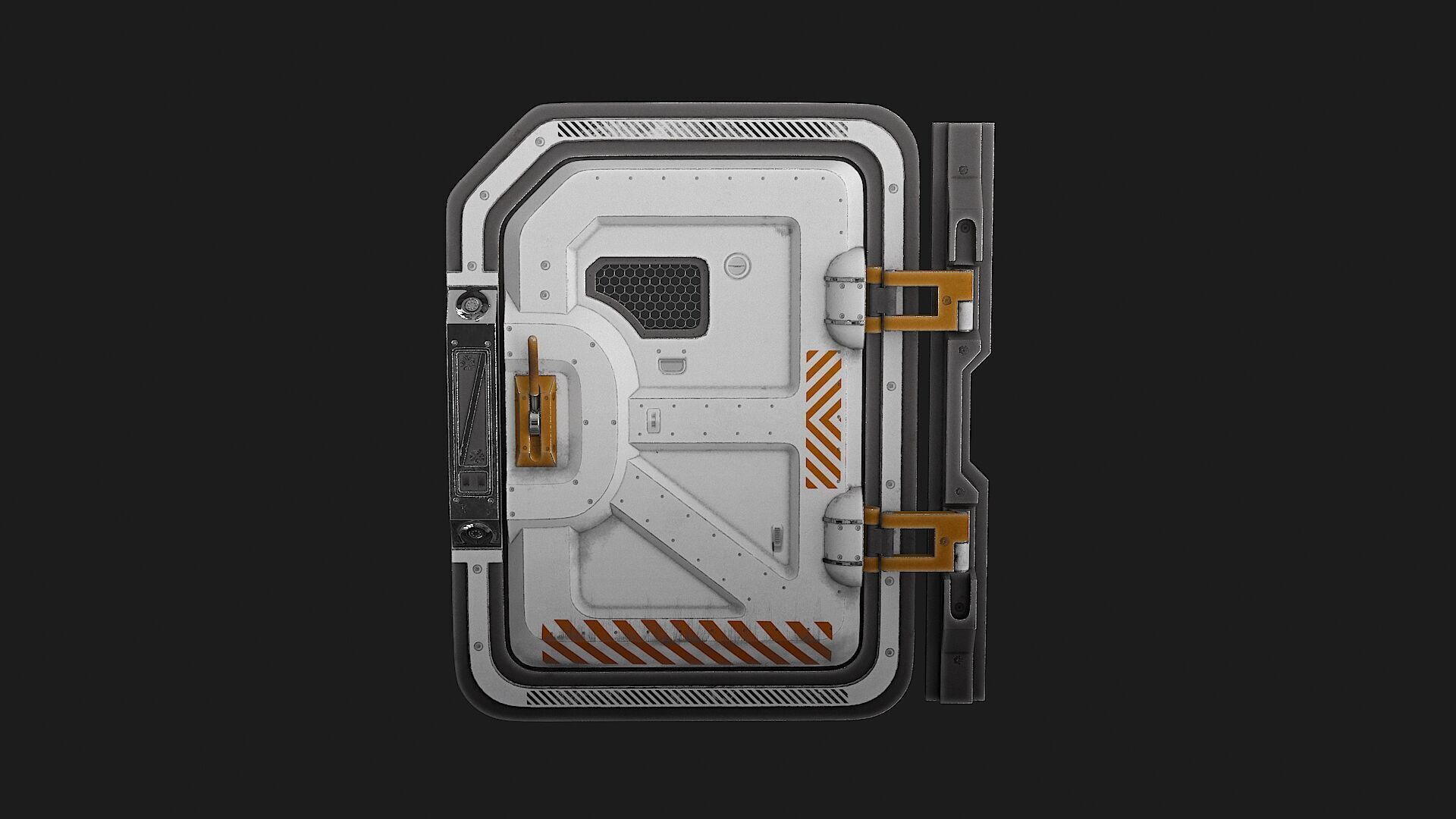SciFi Bunker Door v3 Low-poly 3D model_11