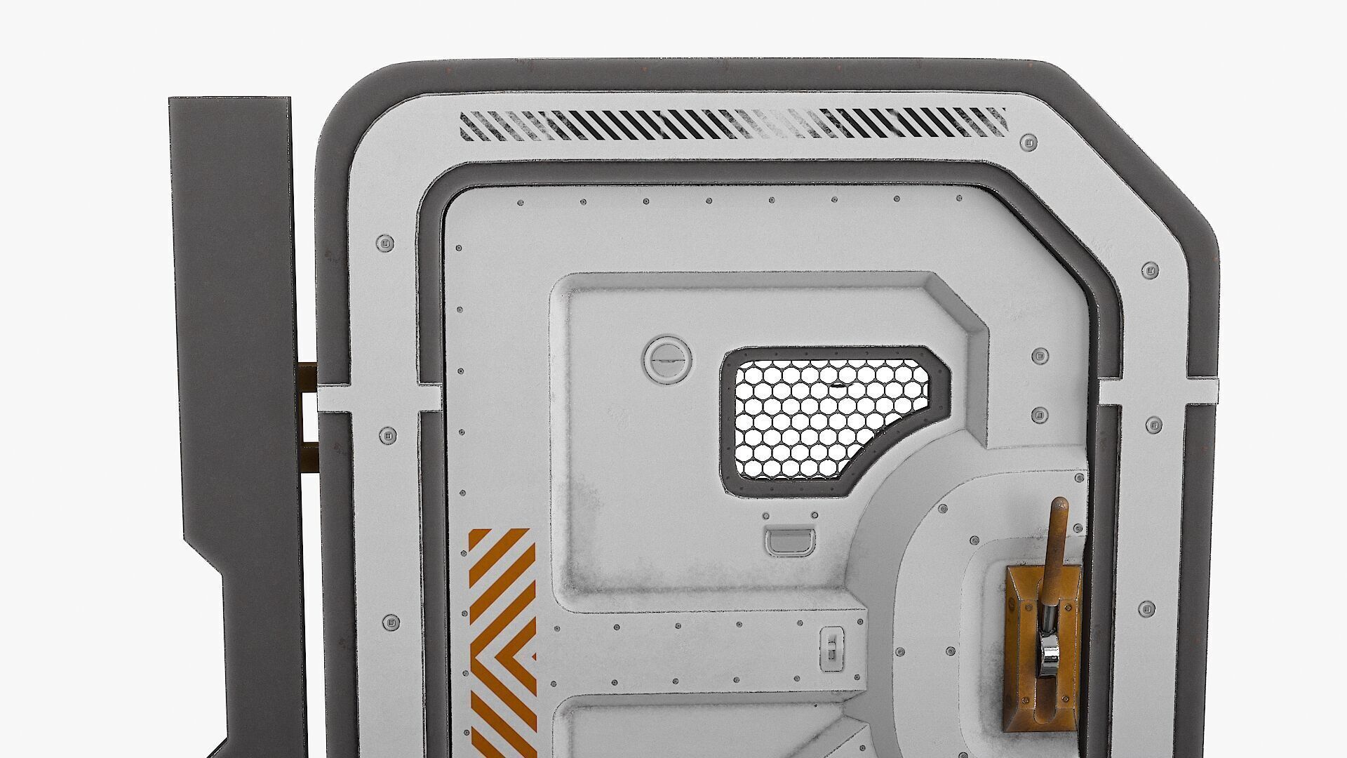 SciFi Bunker Door v3 Low-poly 3D model_7