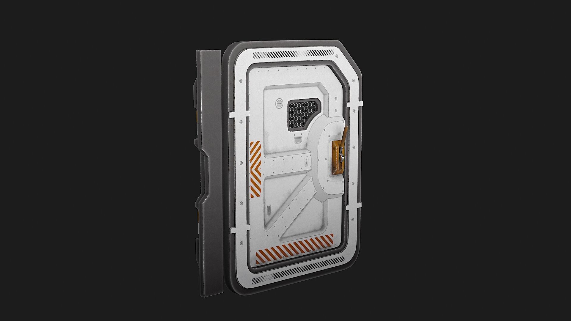 SciFi Bunker Door v3 Low-poly 3D model_17