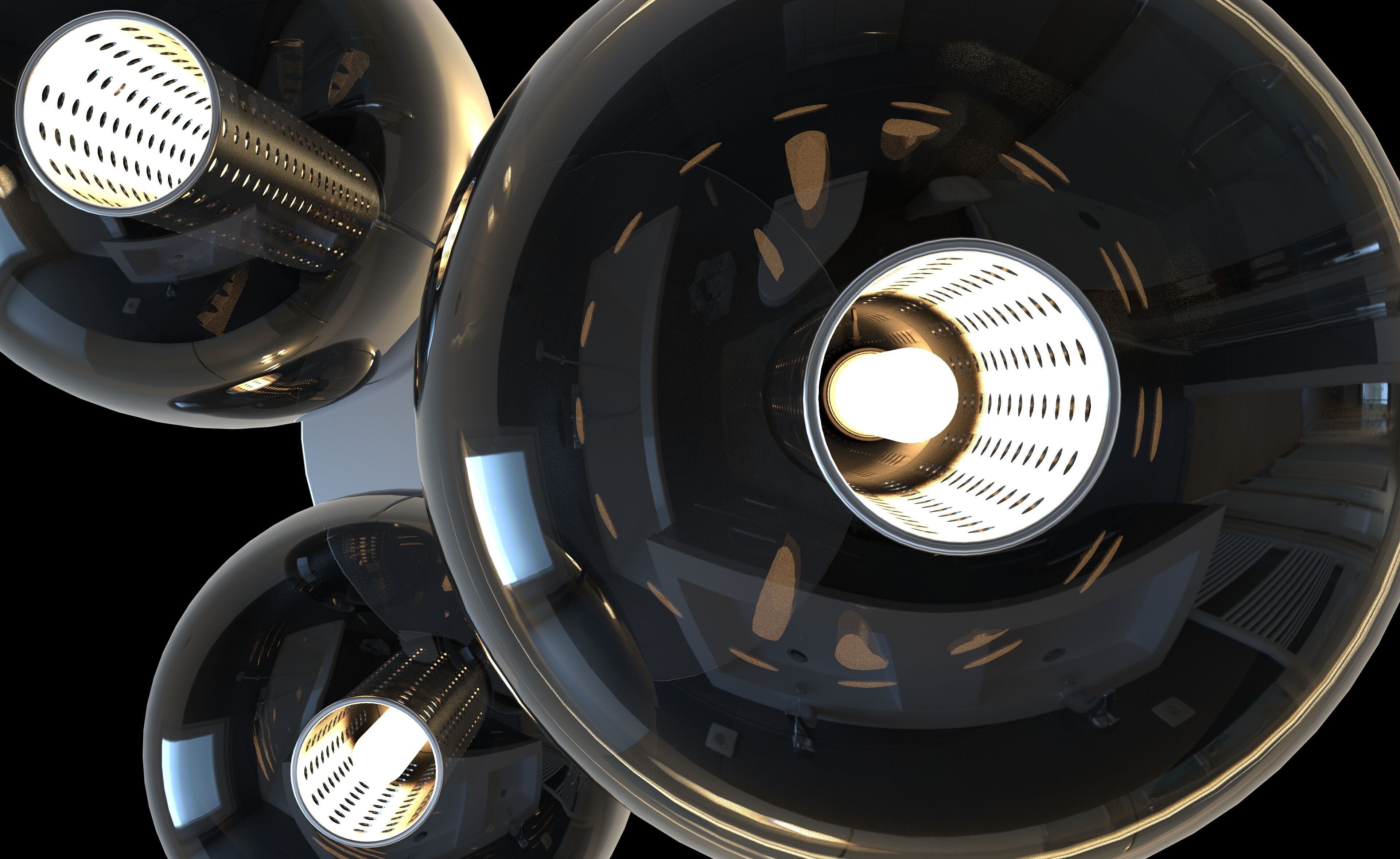 High Quality 3D Model of IKEA HOGVIND Ceiling Lamp 3D model_4