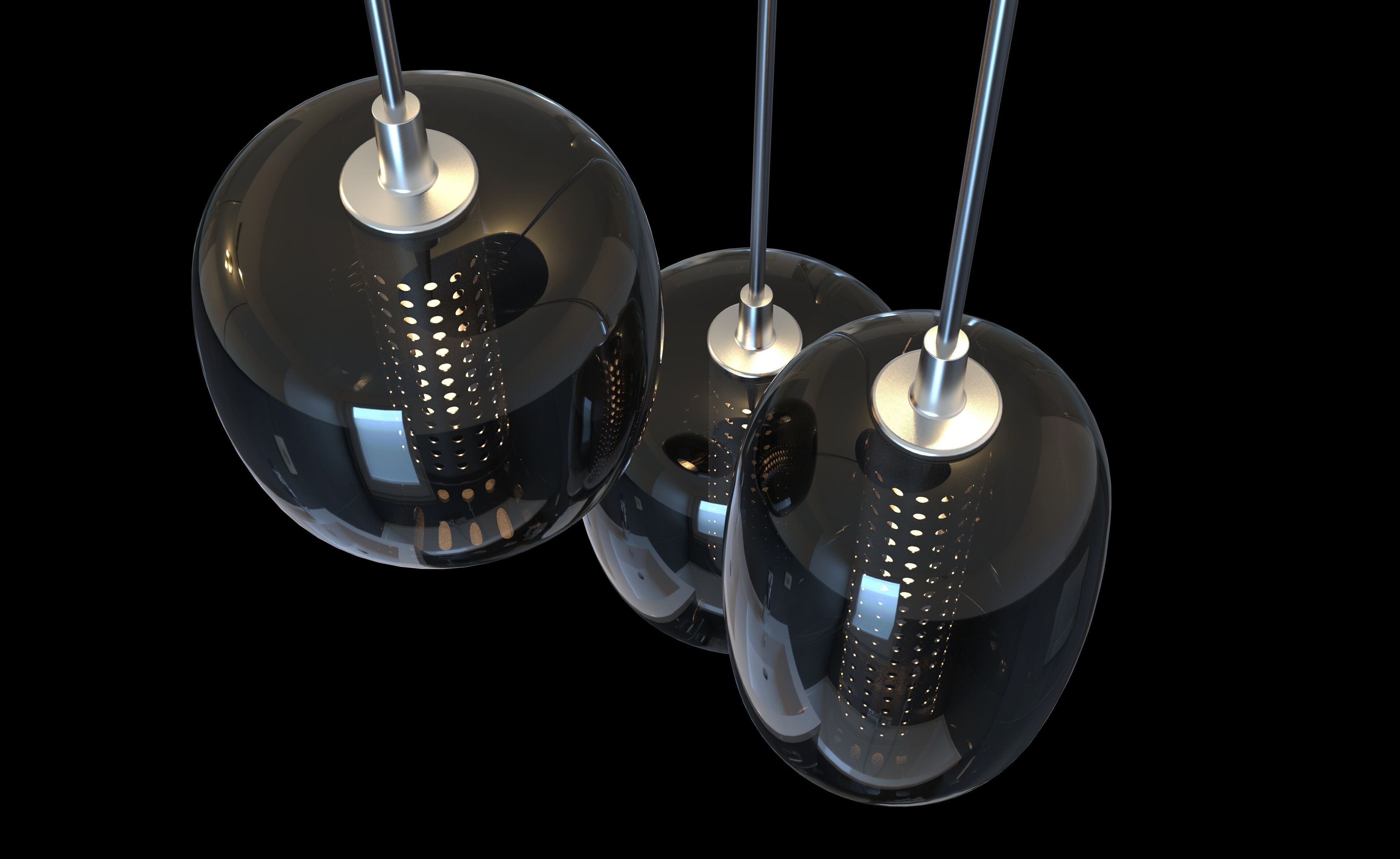 High Quality 3D Model of IKEA HOGVIND Ceiling Lamp 3D model_2