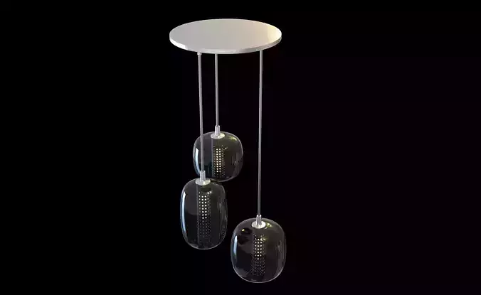 High Quality 3D Model of IKEA HOGVIND Ceiling Lamp