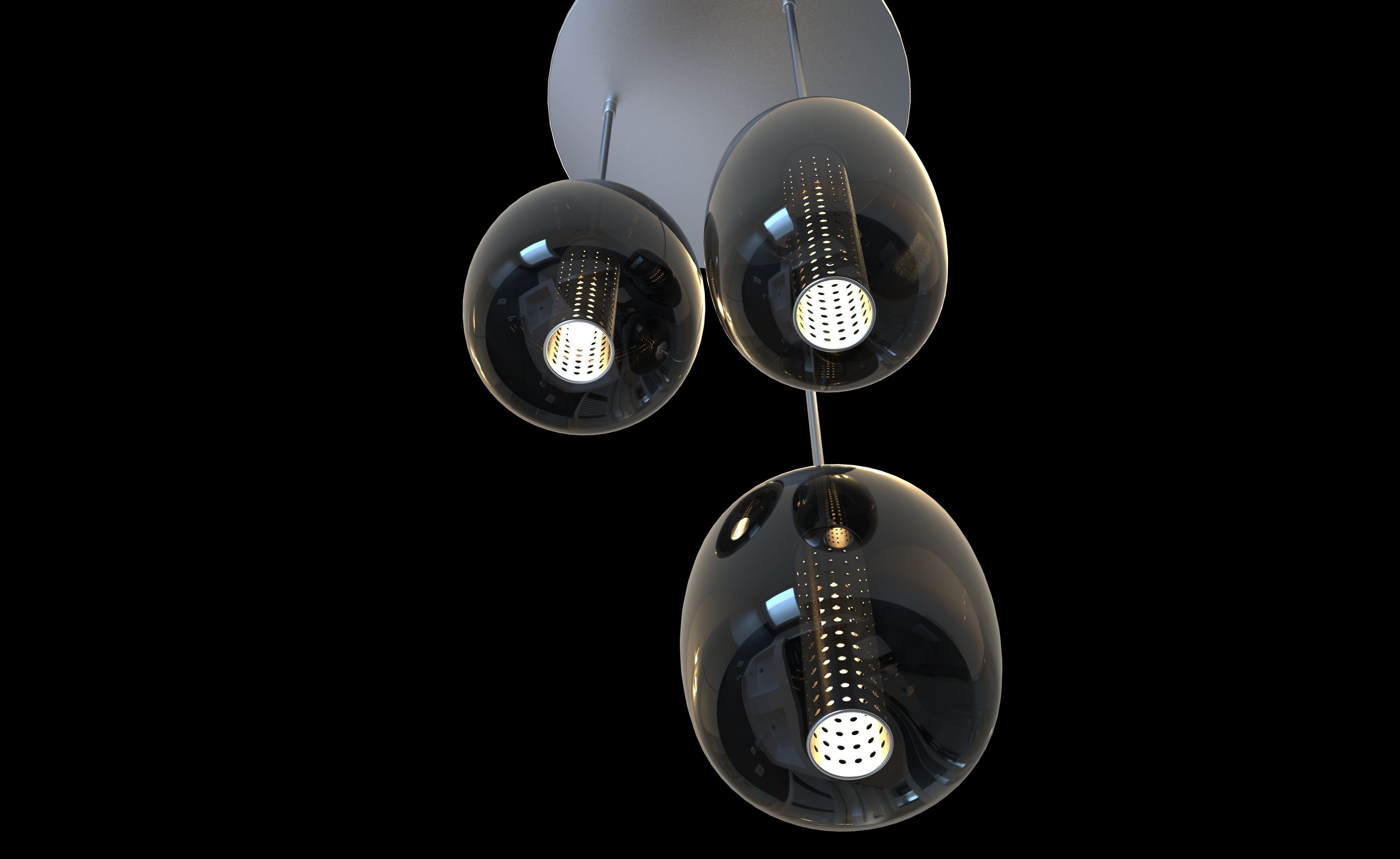 High Quality 3D Model of IKEA HOGVIND Ceiling Lamp 3D model_5