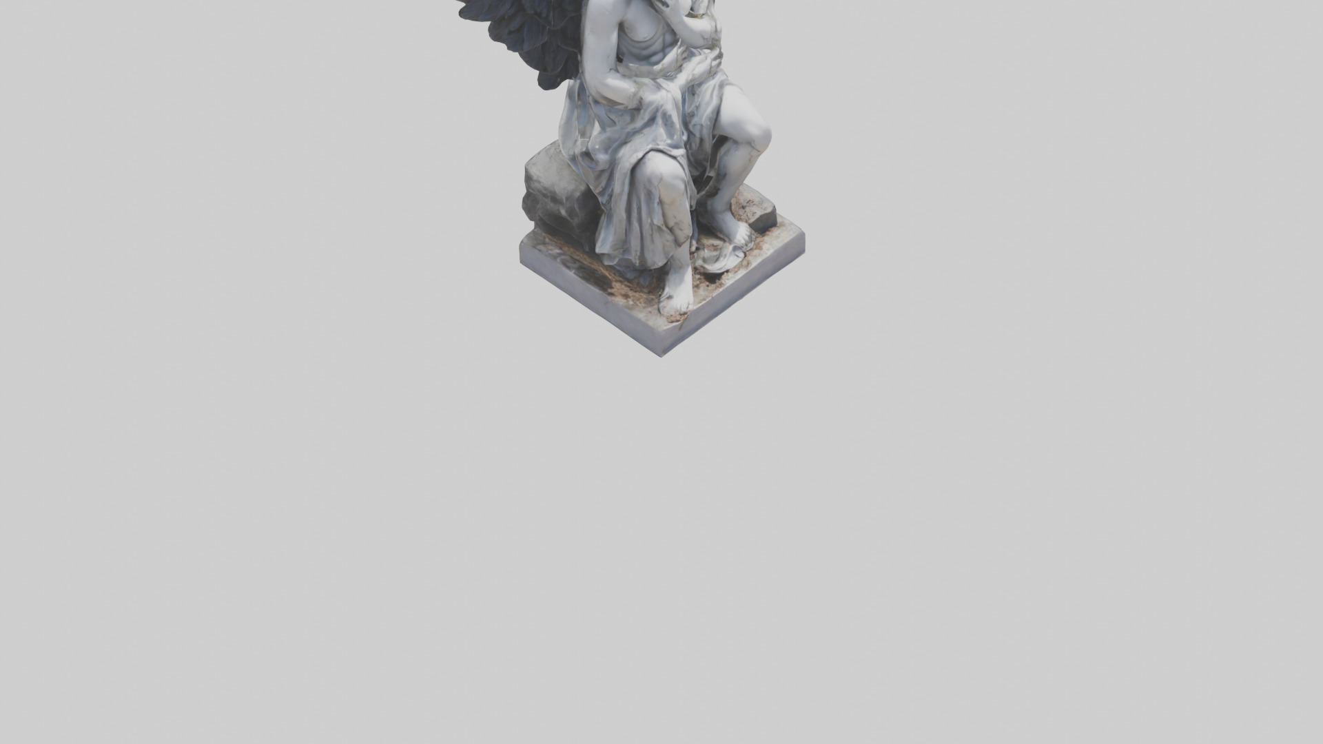 Fallen Angel statue model 3D model_9