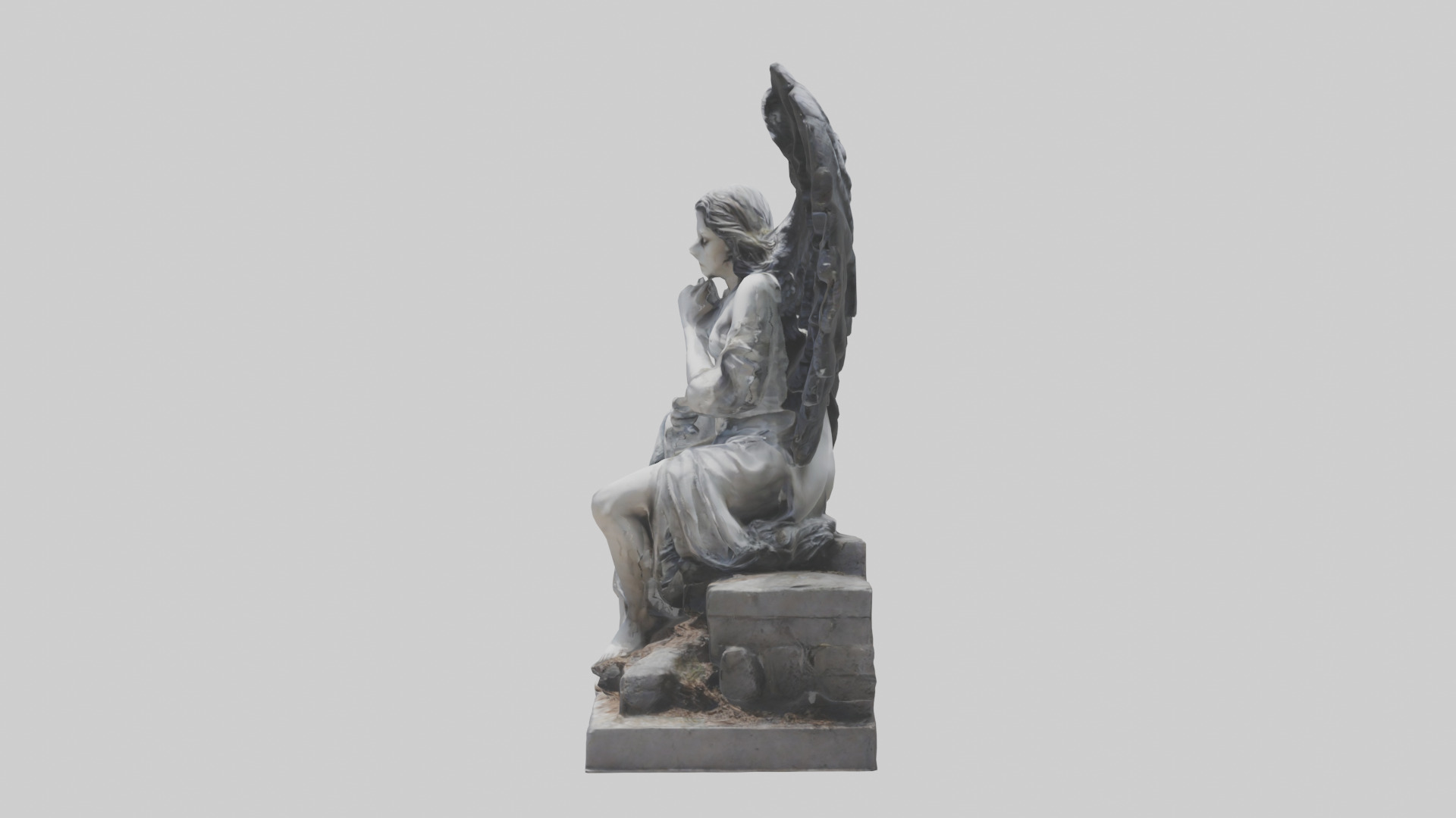 Fallen Angel statue model 3D model_12