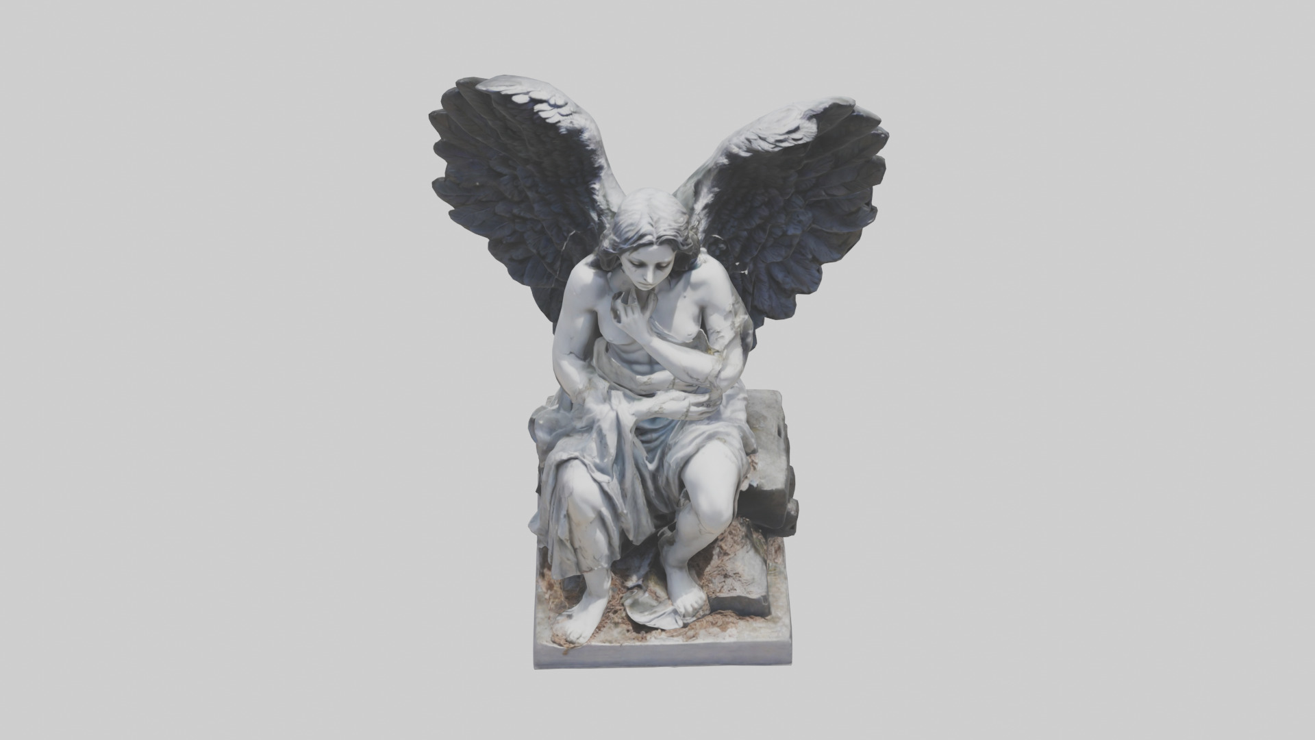Fallen Angel statue model 3D model_16