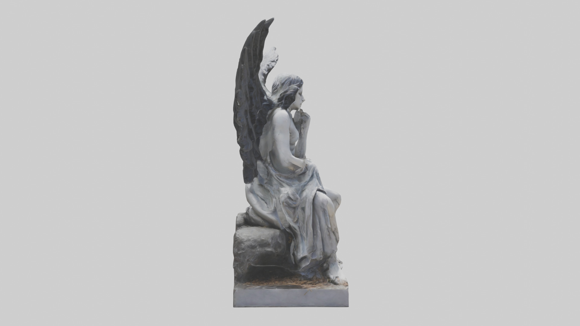 Fallen Angel statue model 3D model_13