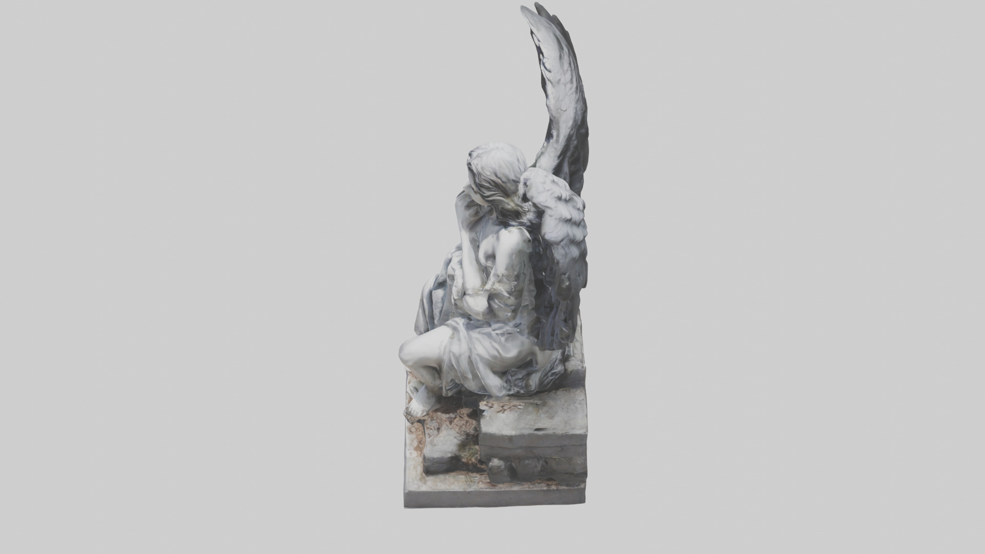 Fallen Angel statue model 3D model_17