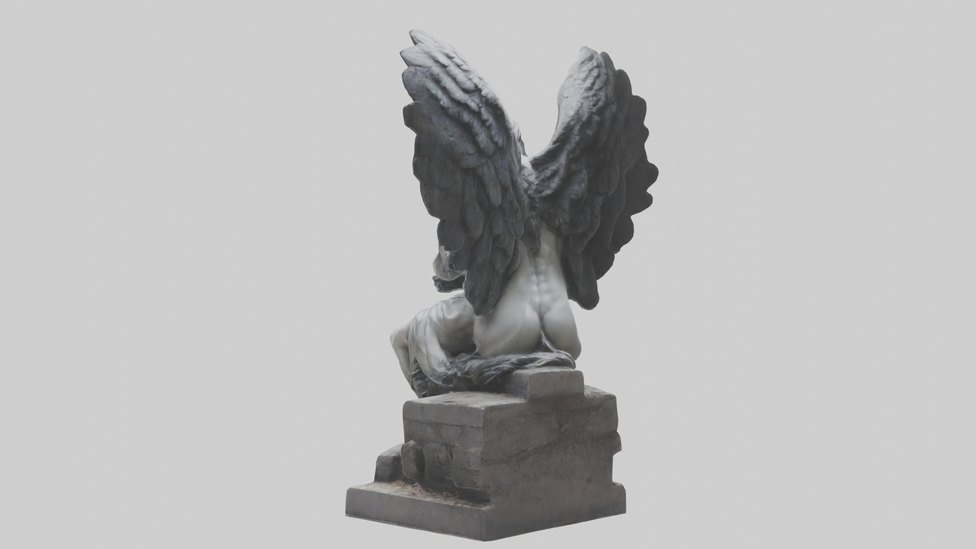 Fallen Angel statue model 3D model_4