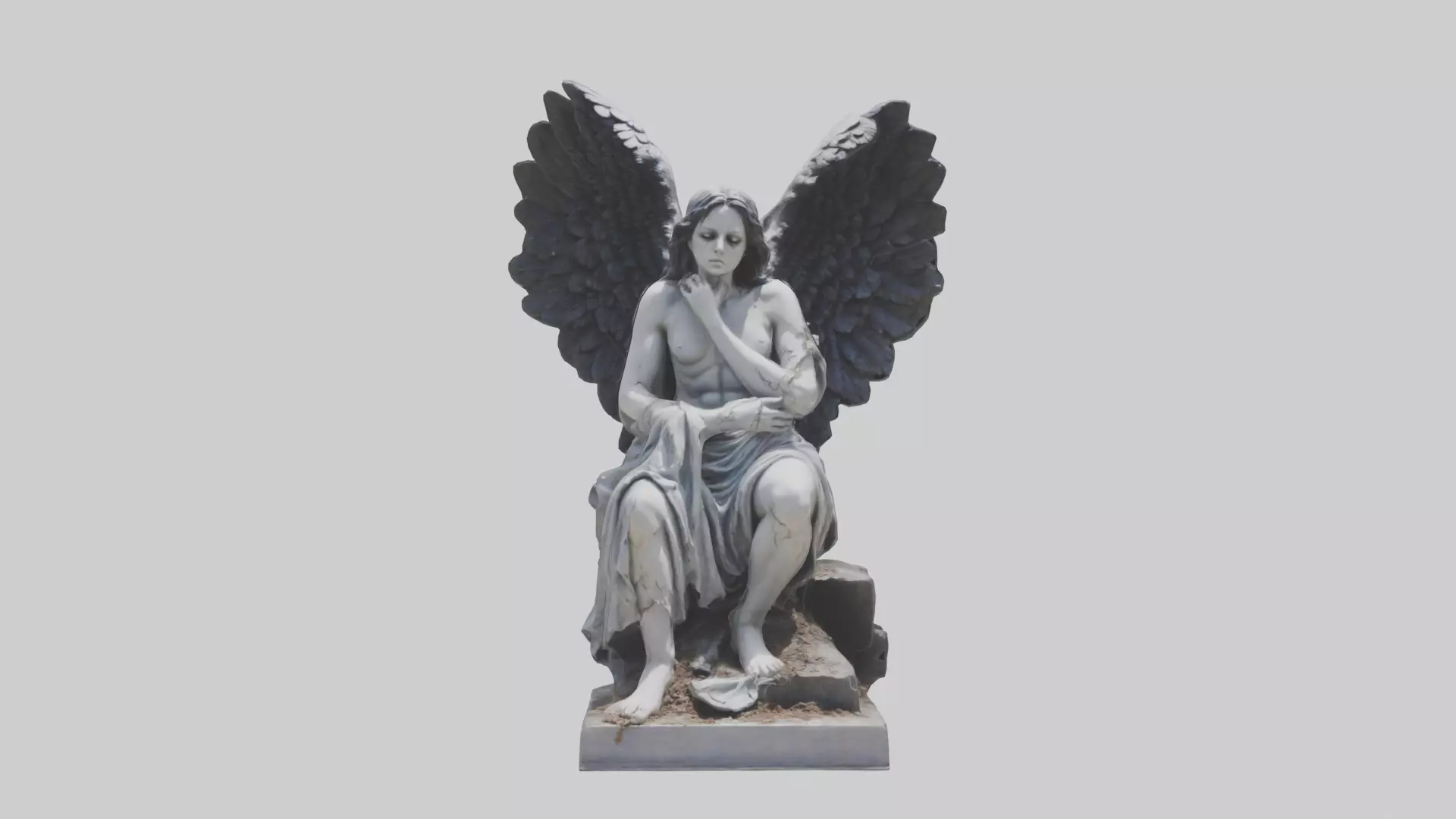 Fallen Angel statue model 3D model_0