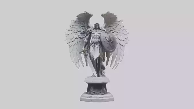 Fallen Angel Warrior statue model 2