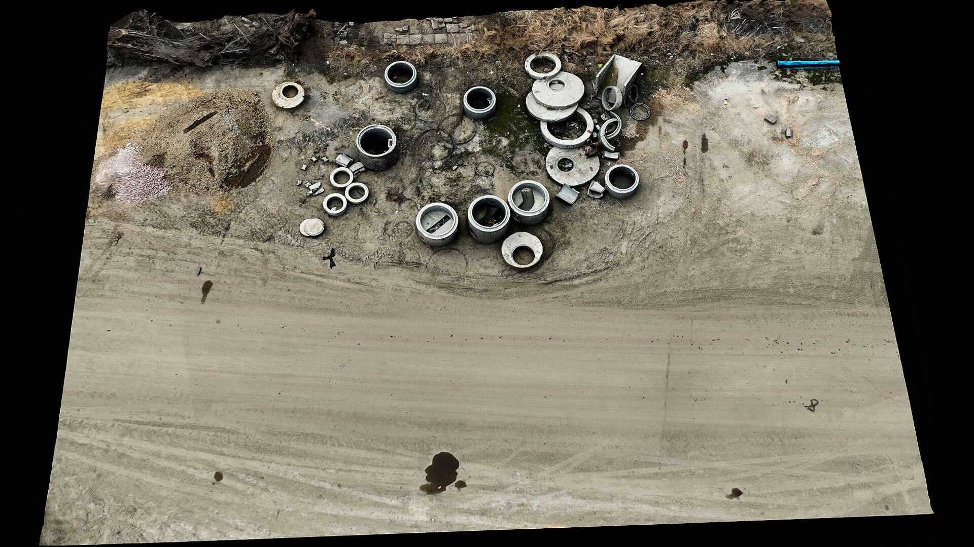 construction site concrete parts storage area pt5 photogrammetry Low-poly 3D model_4