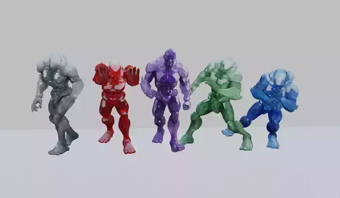 Crystal Warrior 3D Model Pack 3D model
