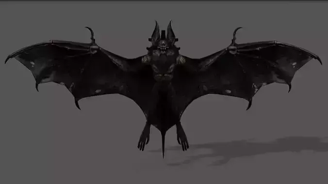 BAT RIGGED ANIMATED 10 Low-poly 3D model