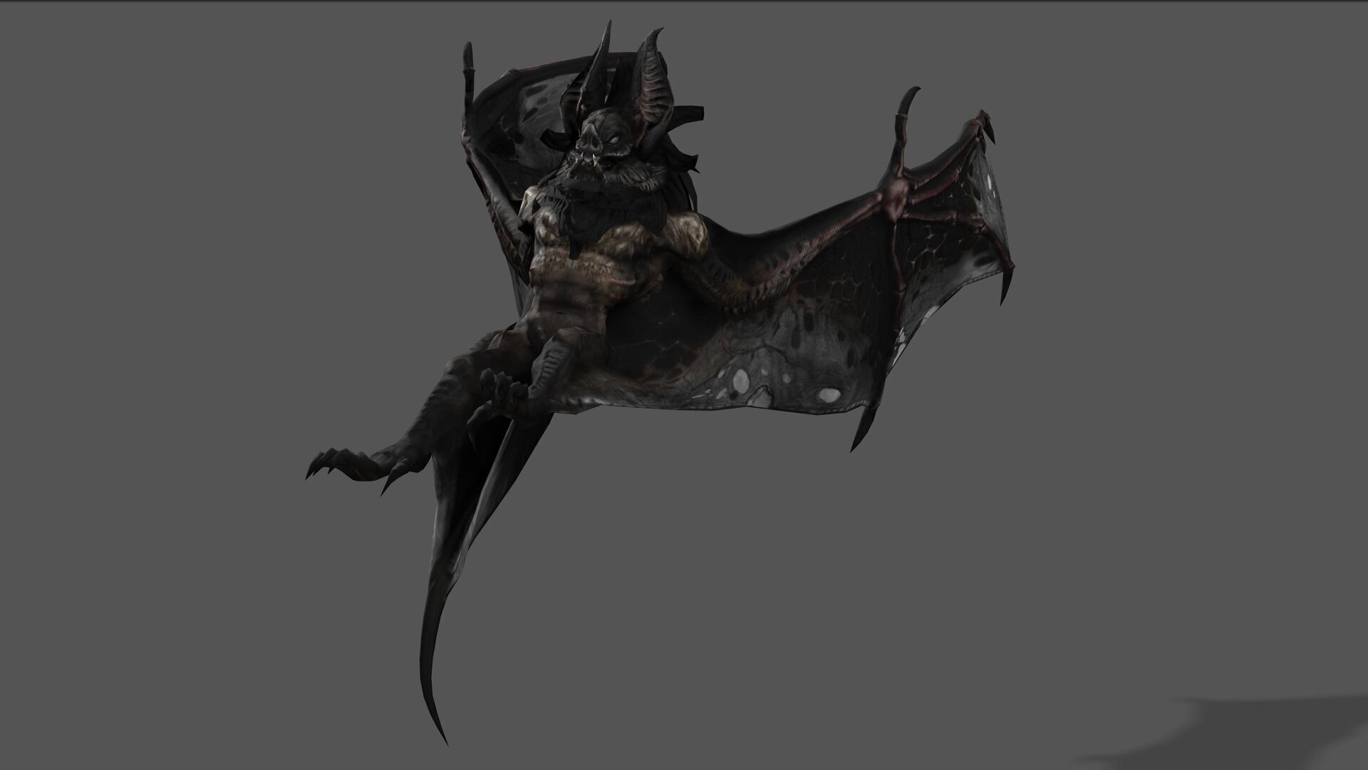 BAT RIGGED ANIMATED 10 Low-poly 3D model_5