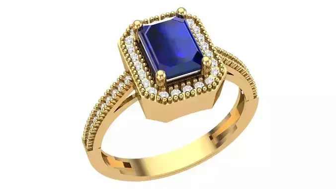 Engagement Ring Model No11 3D print model