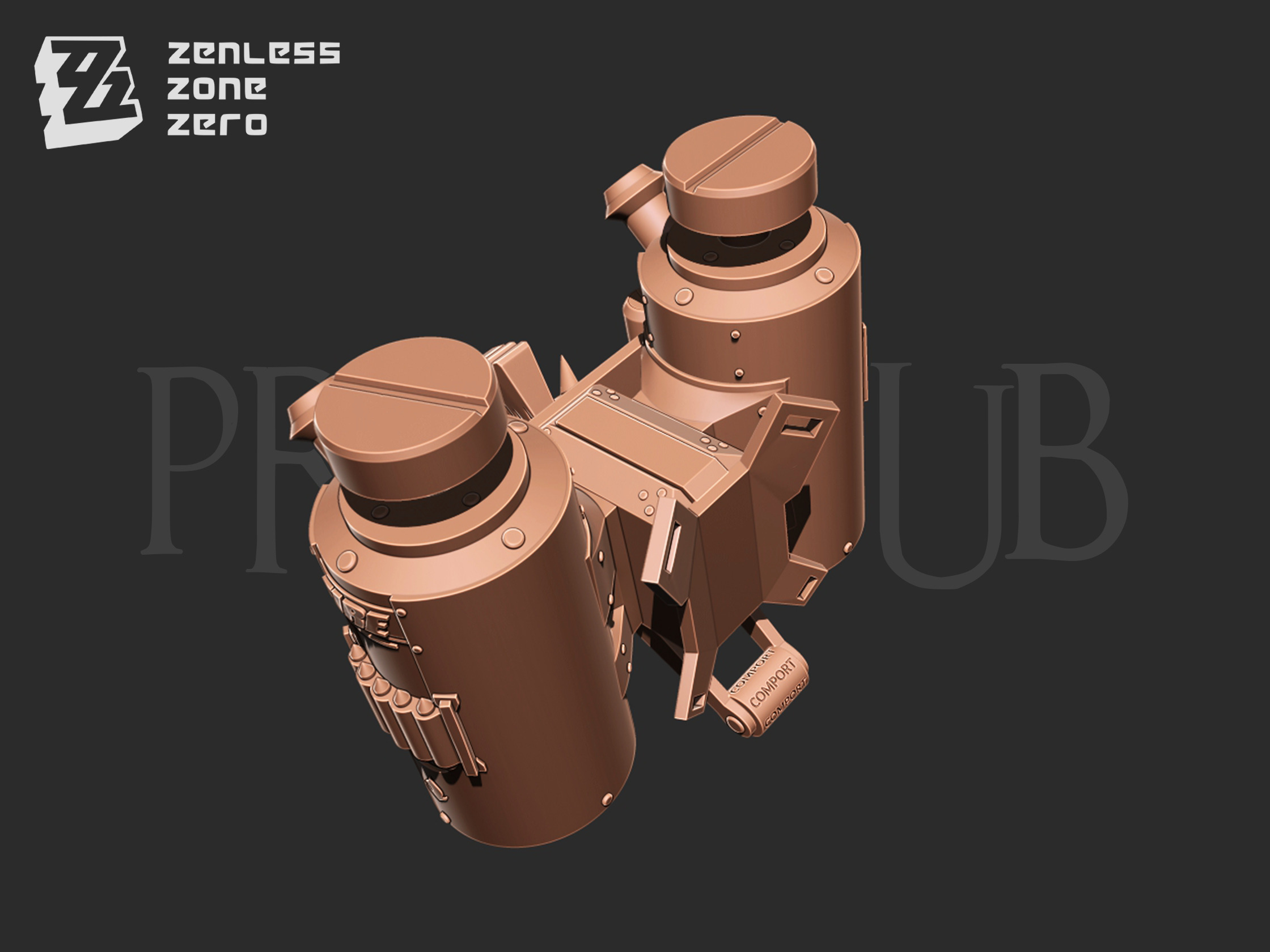 Burnice white Flamethrower Tank - Zenless zone zero 3D print model_5