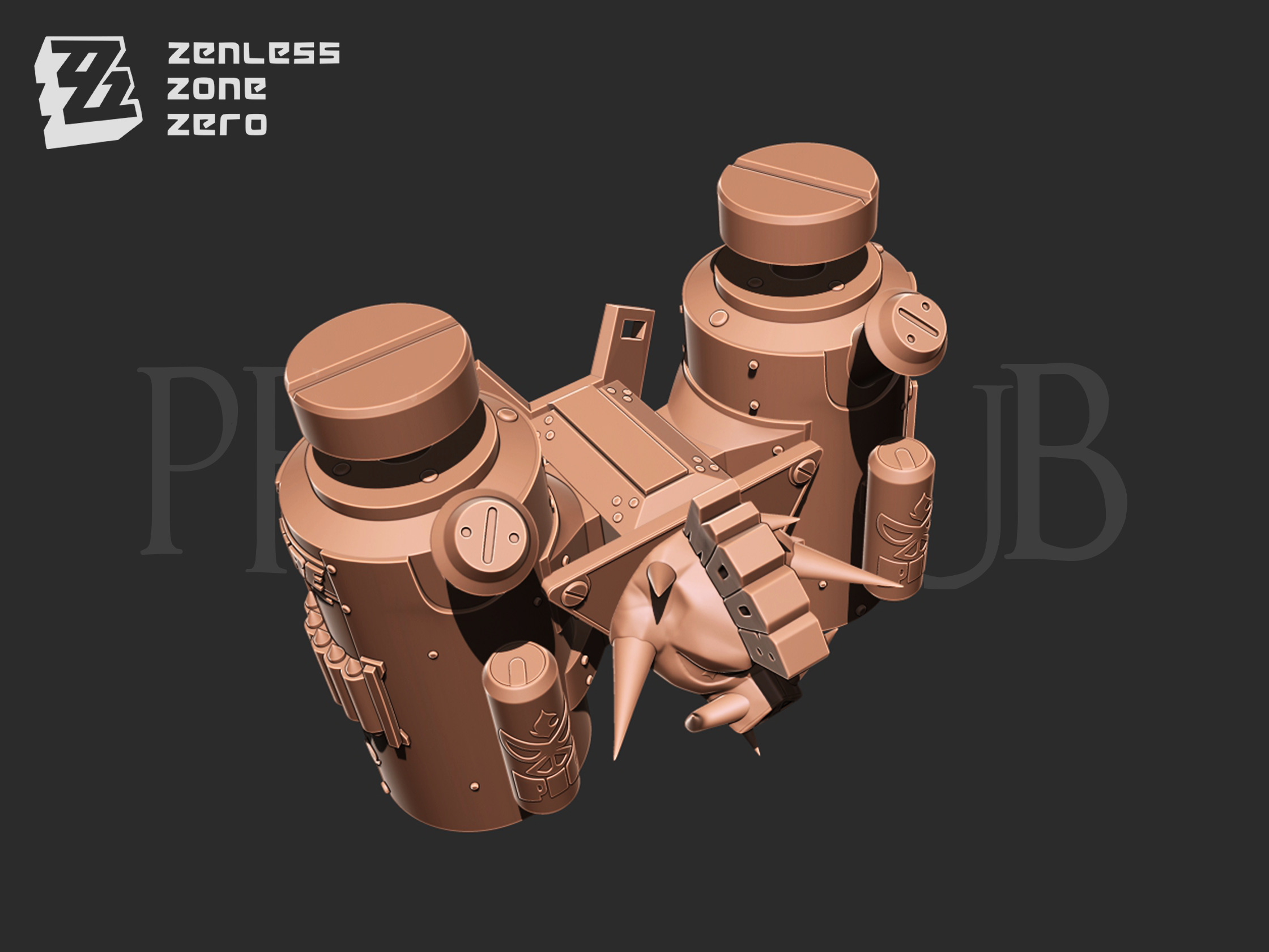 Burnice white Flamethrower Tank - Zenless zone zero 3D print model_2