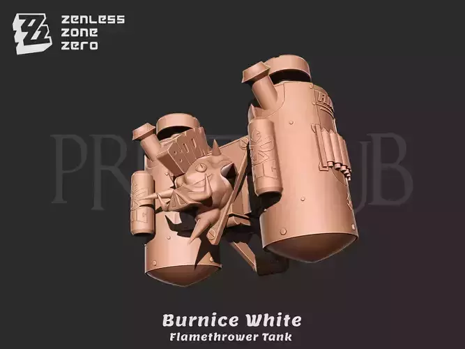 Burnice white Flamethrower Tank - Zenless zone zero 3D print model