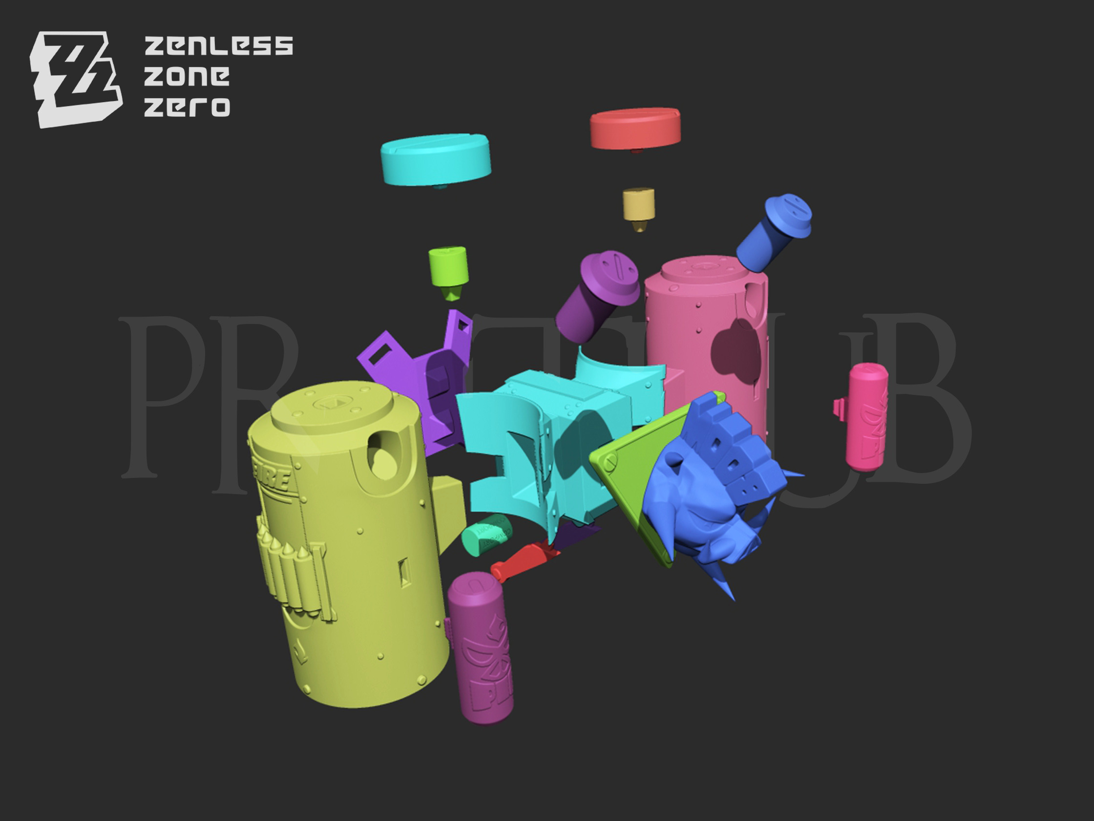 Burnice white Flamethrower Tank - Zenless zone zero 3D print model_7