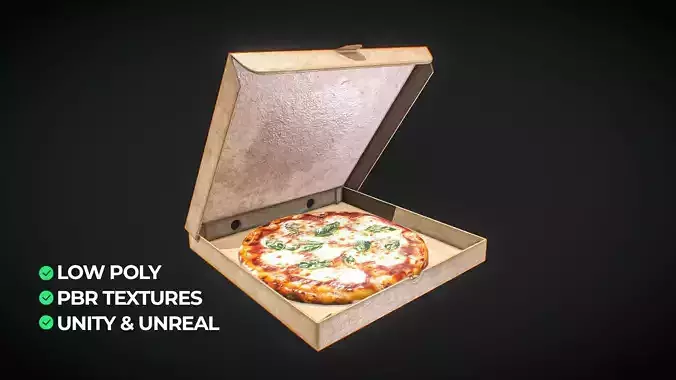 Pizza Margherita 3D Model Game Ready Low-poly 3D model