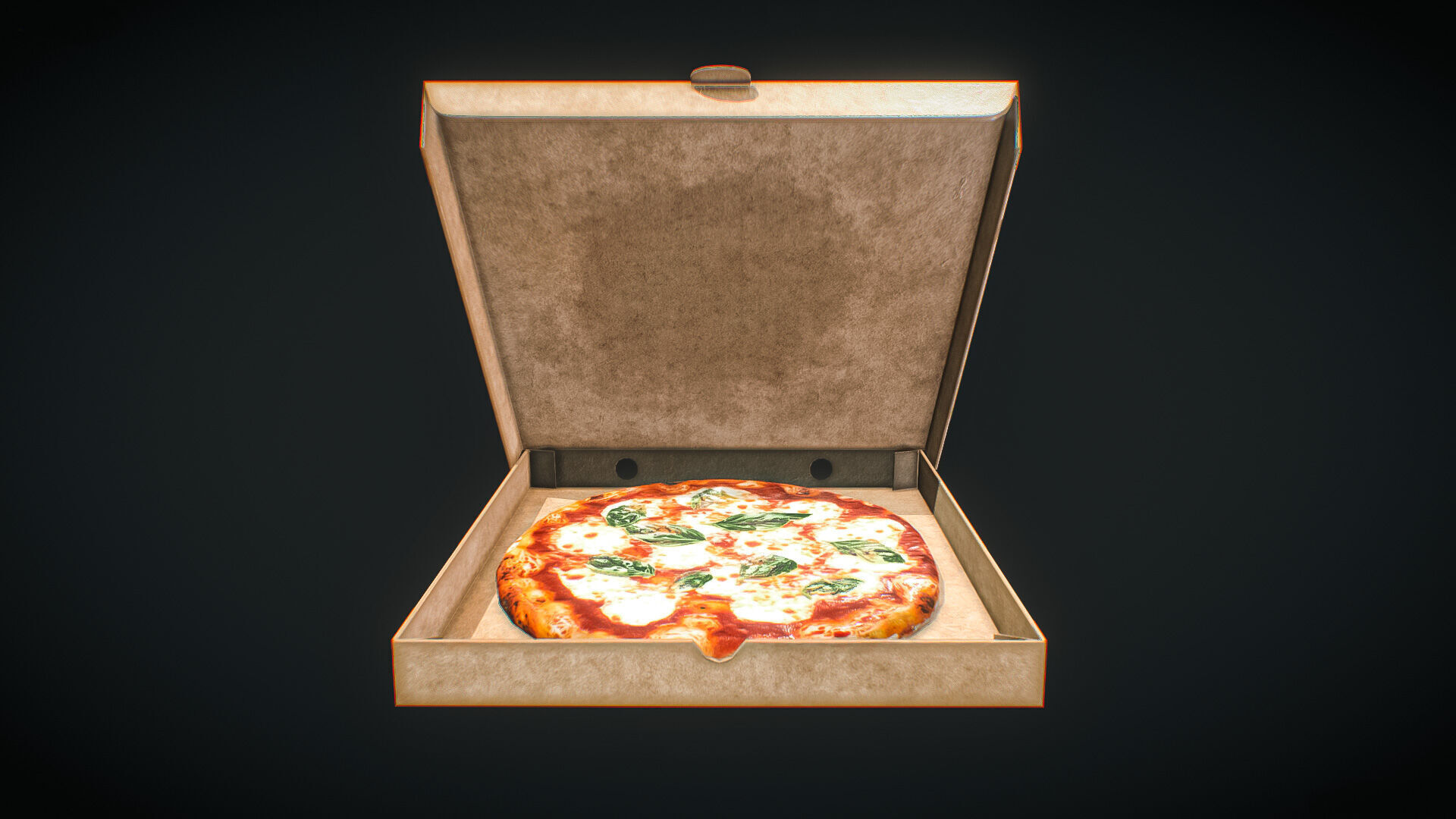 Pizza Margherita 3D Model Game Ready Low-poly 3D model_1