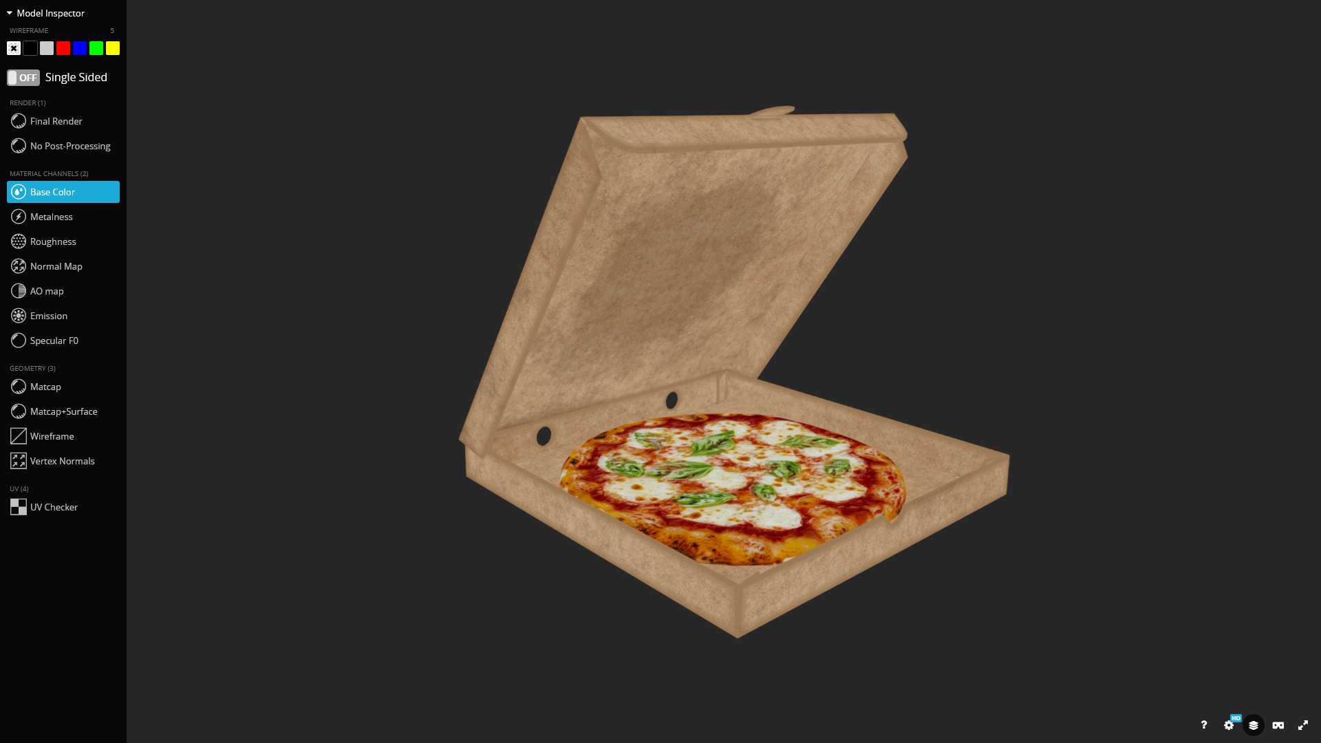 Pizza Margherita 3D Model Game Ready Low-poly 3D model_7